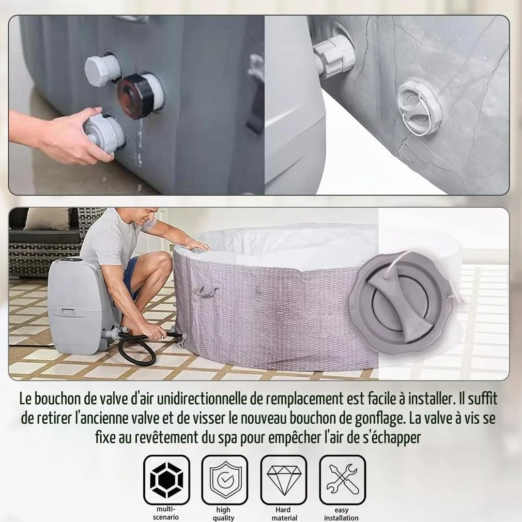Bestway Bouchon de valve d'air pour spa gonflable Airjet Saluspa Lay Z Spa - Pièce P05767