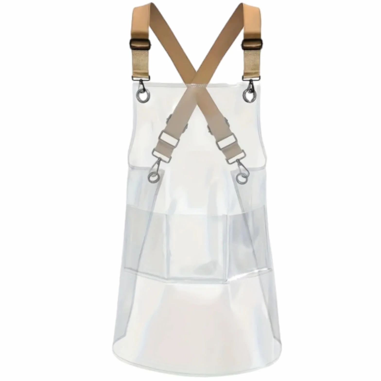 Tablier transparent imperméable résistant à l'huile pour coiffure cuisine réglable