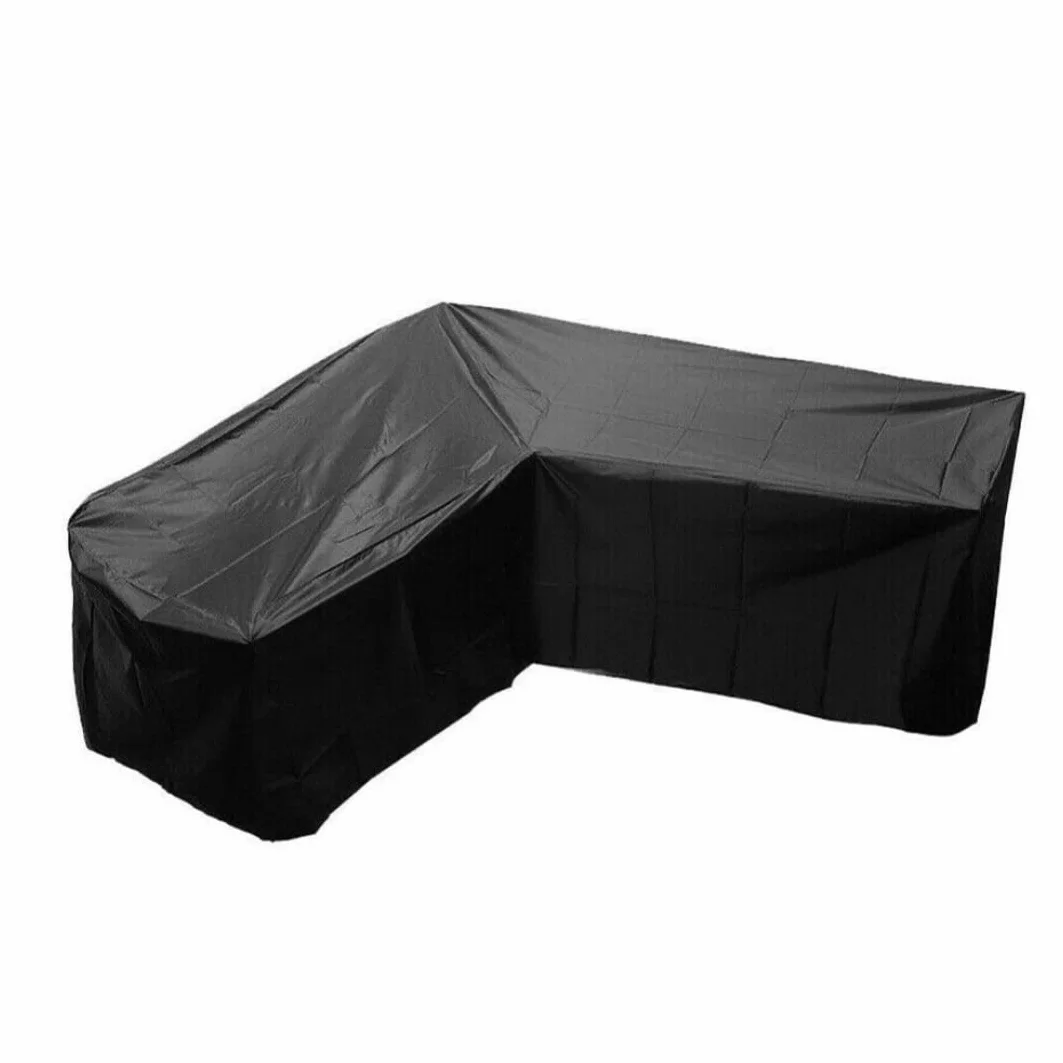 Housse de canapé d'angle en L imperméable anti-poussière extérieur intérieur véranda