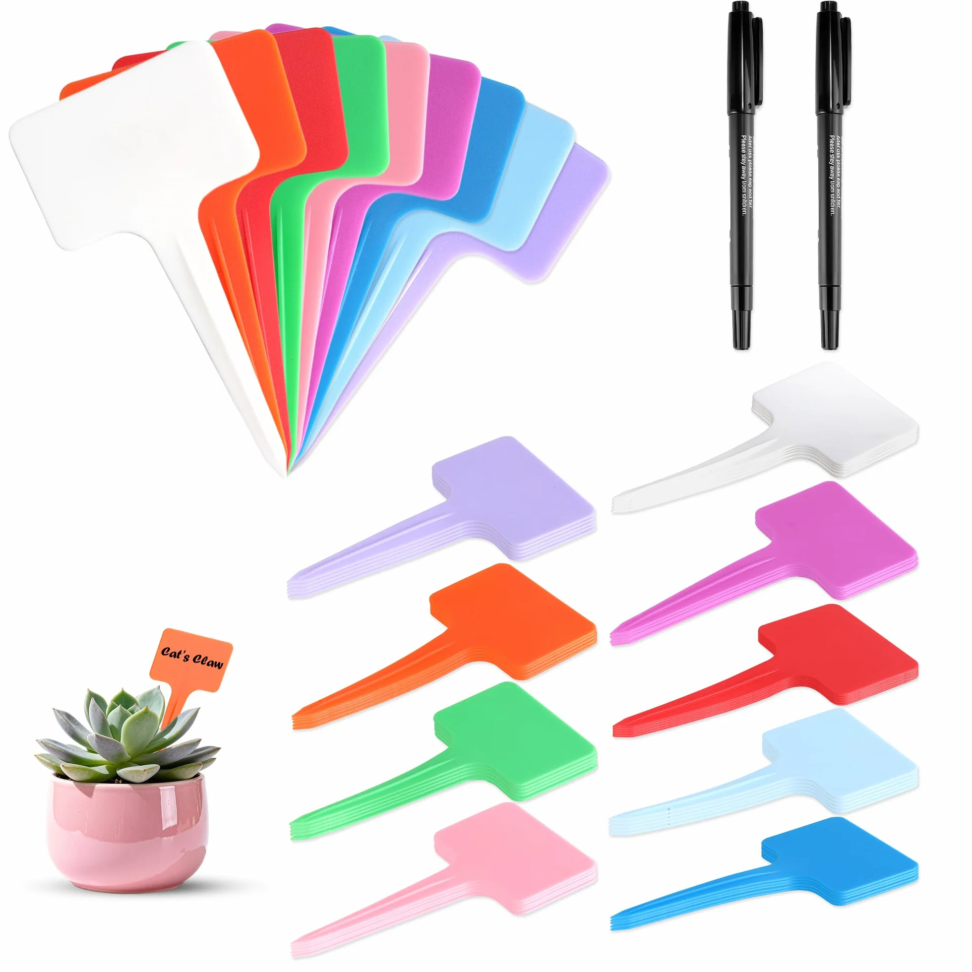 Étiquettes pour Plantes 200 Pièces, Accessoires Jardinage Étanche, Étiquette Plastique Semis Réutilisable