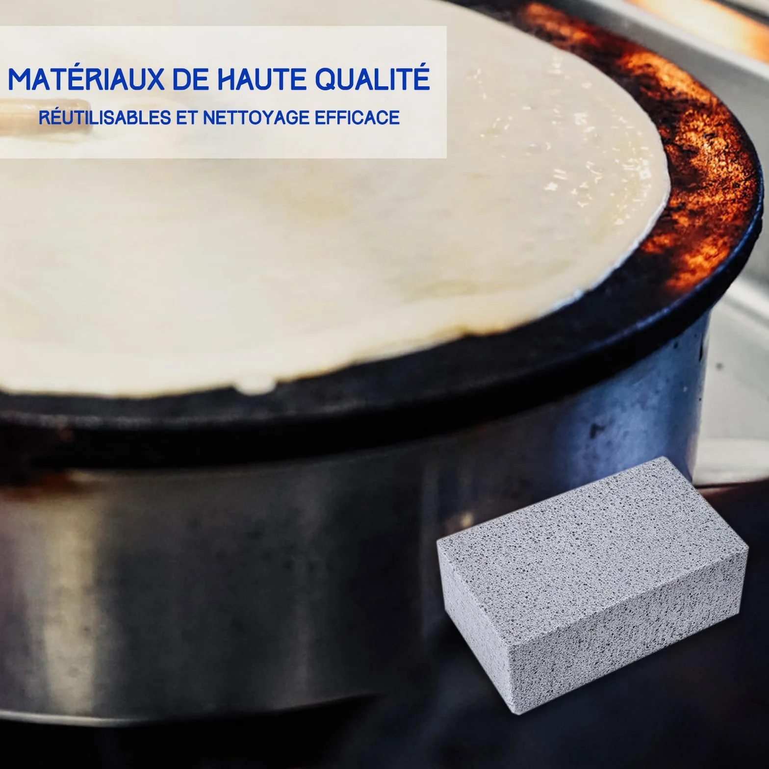 VEGCOO 6Pcs Pierre de Nettoyage pour Barbecue Grille