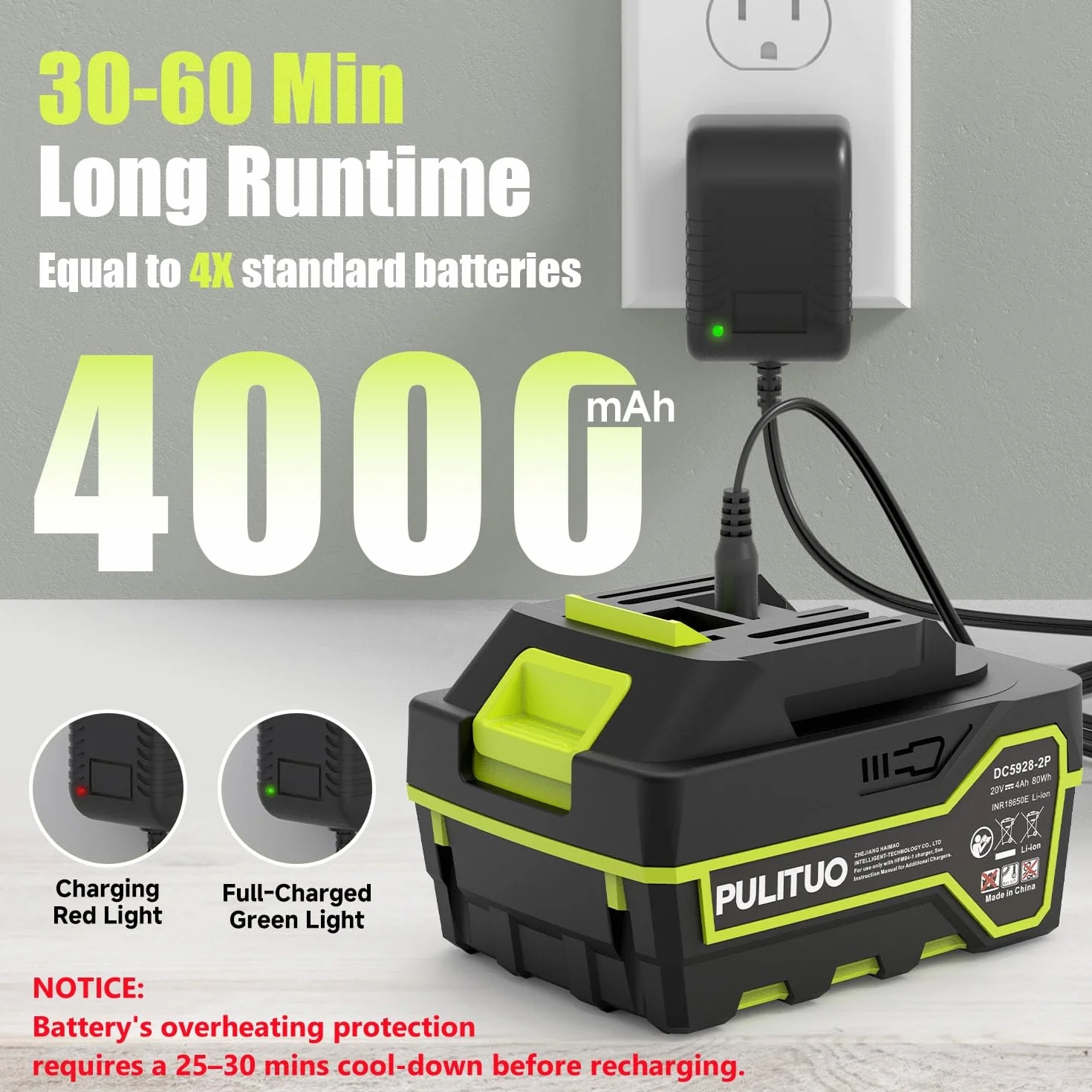 Souffleur de Feuilles sans Fil 4000 mAh 242 km/h 3 Vitesses Réglable Léger Compact