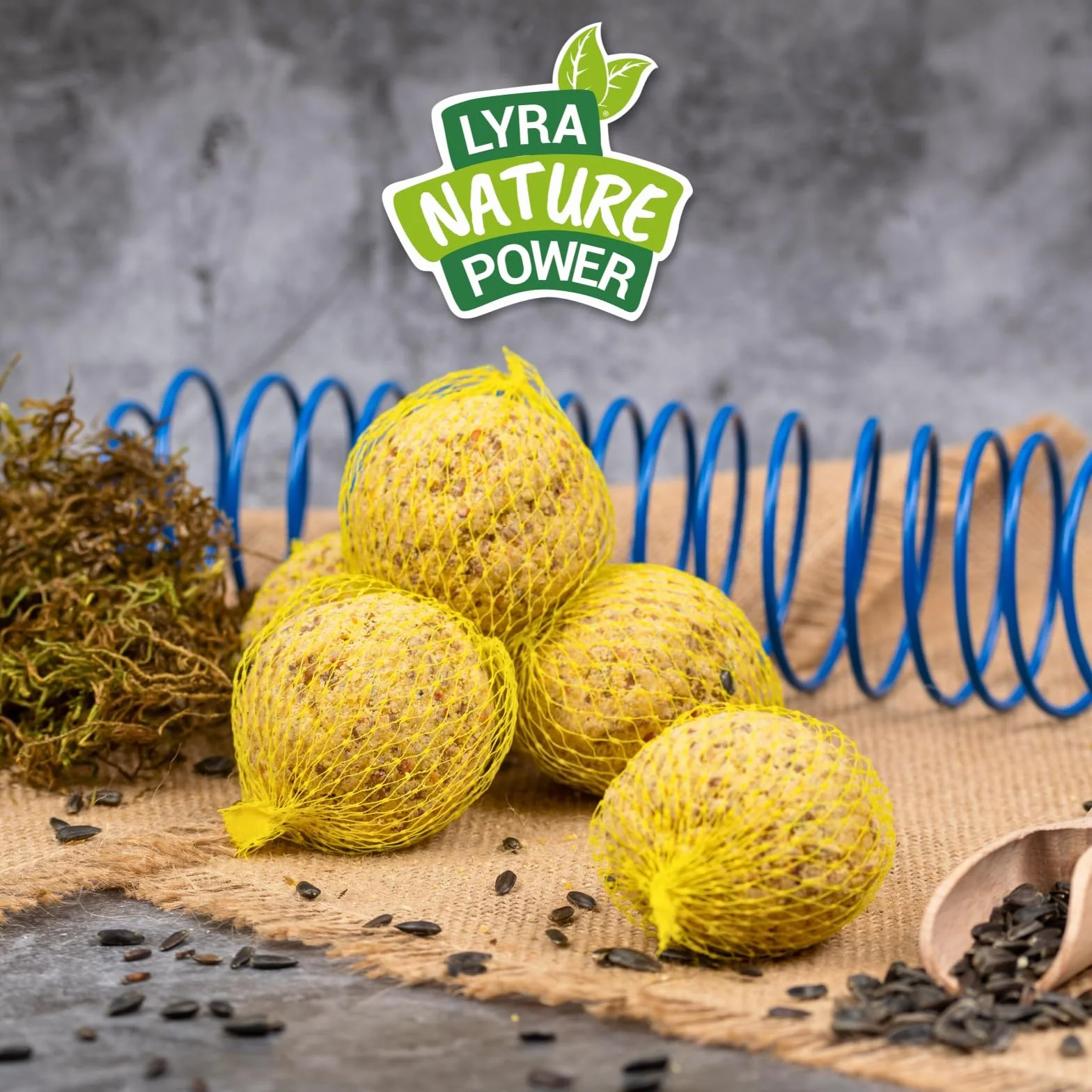 Lyra Pet 200 Boules de Graisses sous Filet 90 g 18 kg Nourriture pour Oiseaux Sauvages