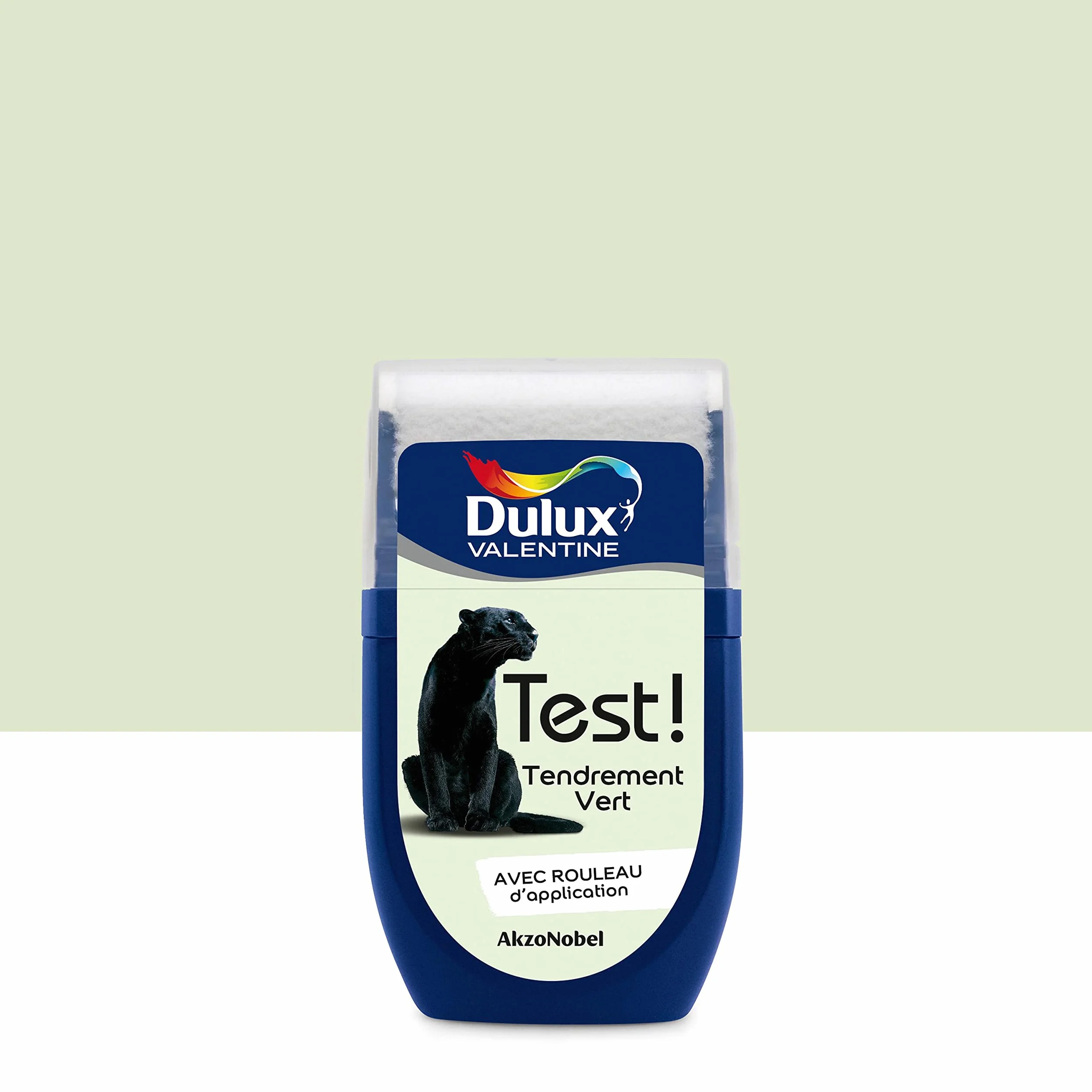 Dulux Valentine Peinture Testeur Crème de Couleur - Murs et Boiseries - Mat - Couleur Tendrement Vert ® 30 ml
