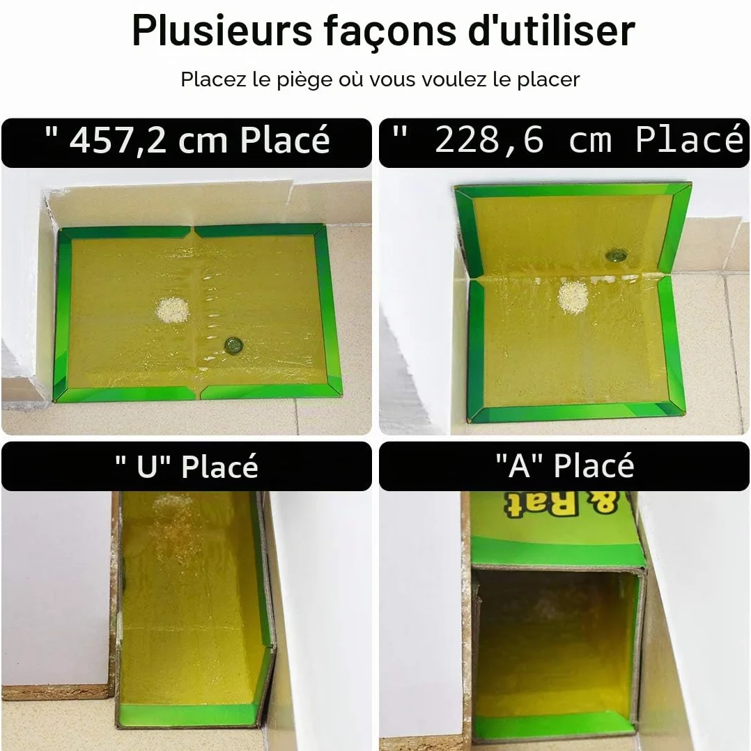 Piege a Souris Rat Colle Collant 22 Pièces Pièges à Souris Attrape Anti Souris Rat Glue Plaque Collante Piège Souris et à Rats Puissant Mouse Trap Mulot Exterieur Efficace Interieur