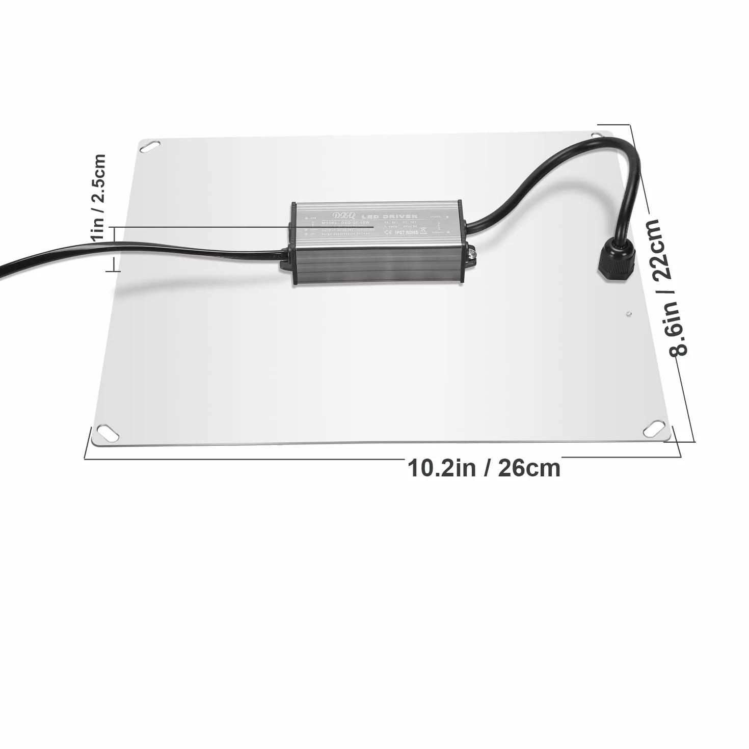 VAYALT Lampe LED Horticole 500W Spectre Complet pour Croissance Floraison Plantes Intérieur Hydroponic