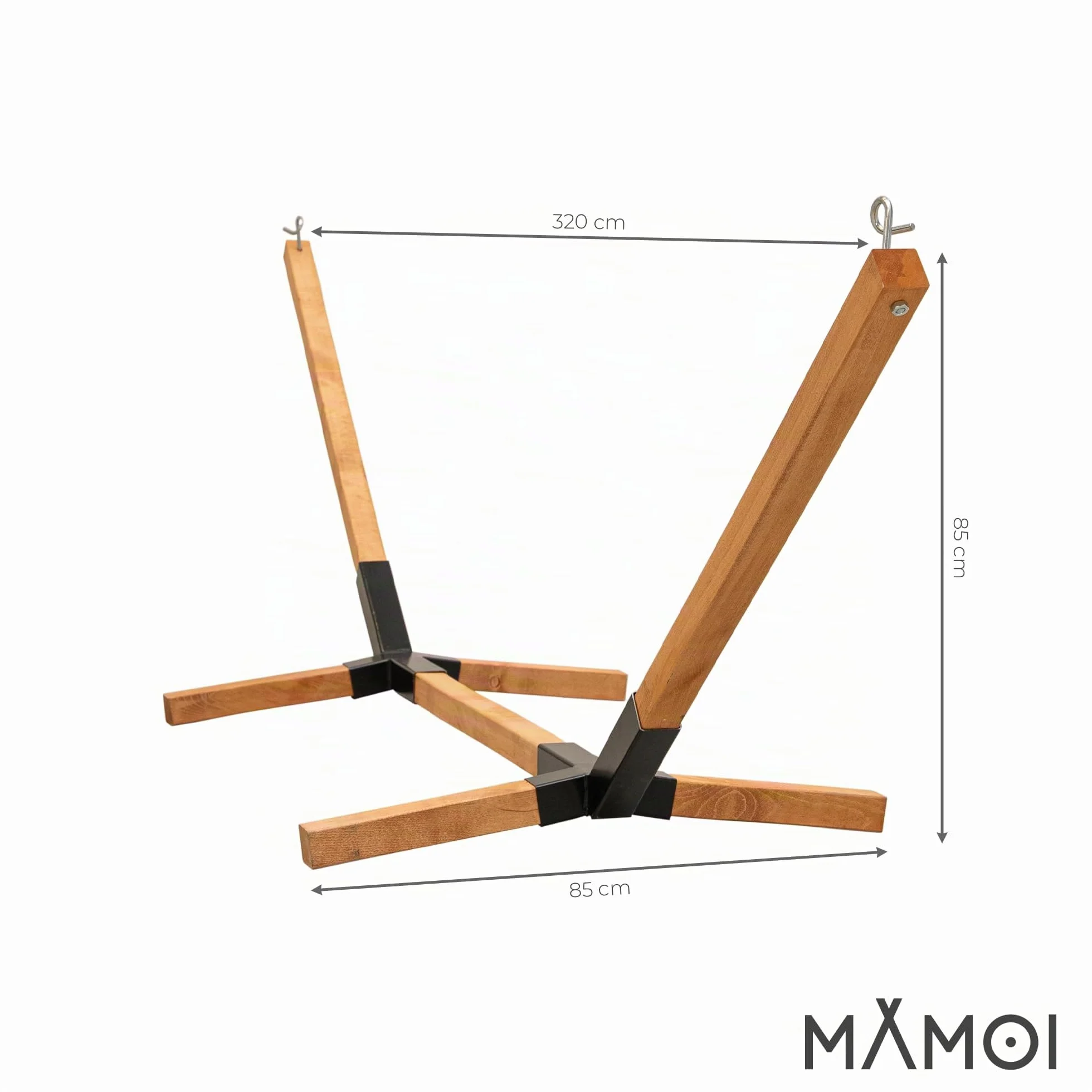 Hamac en bois MOE UHANE pour jardin, montage rapide sans vis, bois naturel, compact, écologique