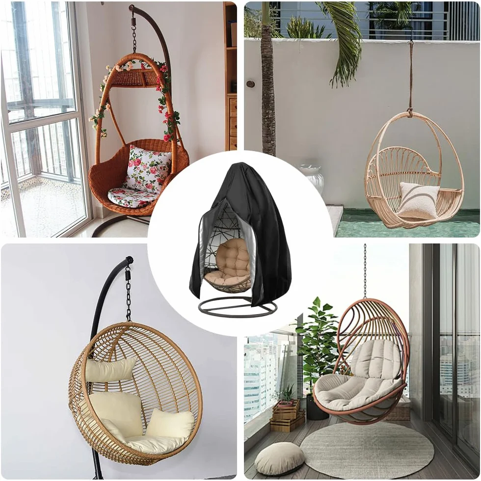 Housse de Chaise Suspendue Balancelle 210D Protection Extérieur avec Fermeture éclair