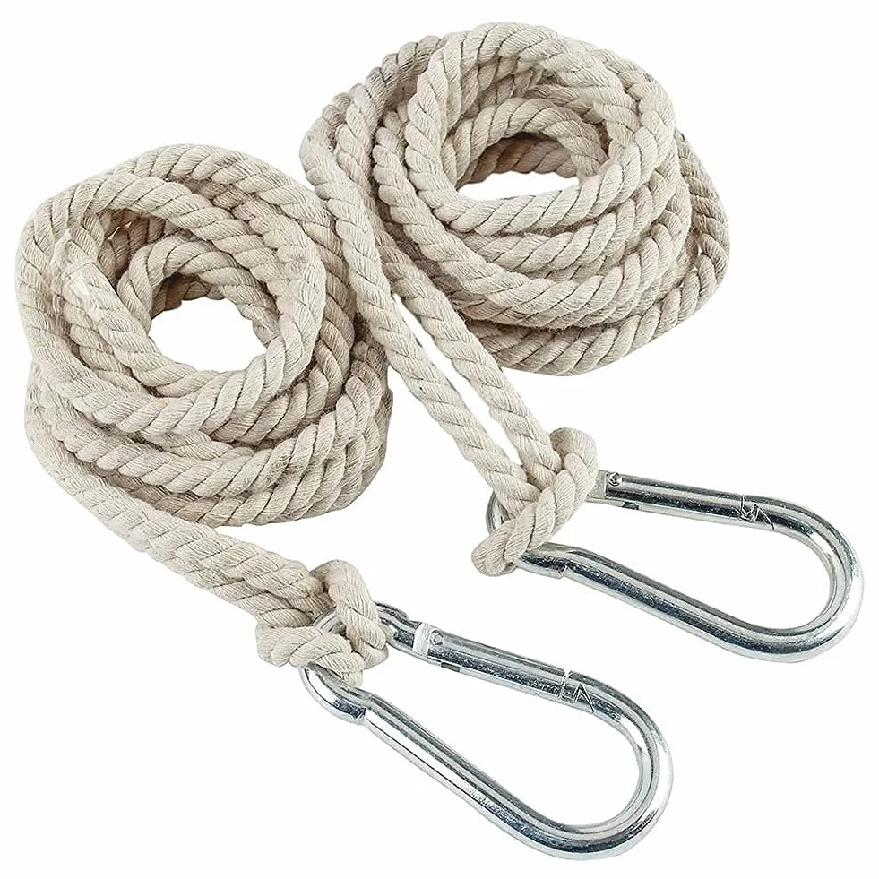 Sangles de suspension pour balancelle d'arbre Lot de 2 avec crochets robustes 4 m