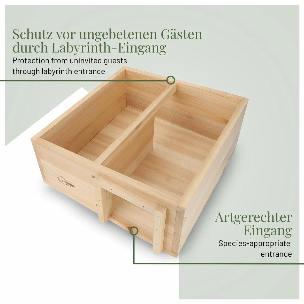 Maison pour hérisson Grande taille XXL en bois sol et toit résistant aux intempéries Sécurité pour chat Quartier d'hiver pour le jardin