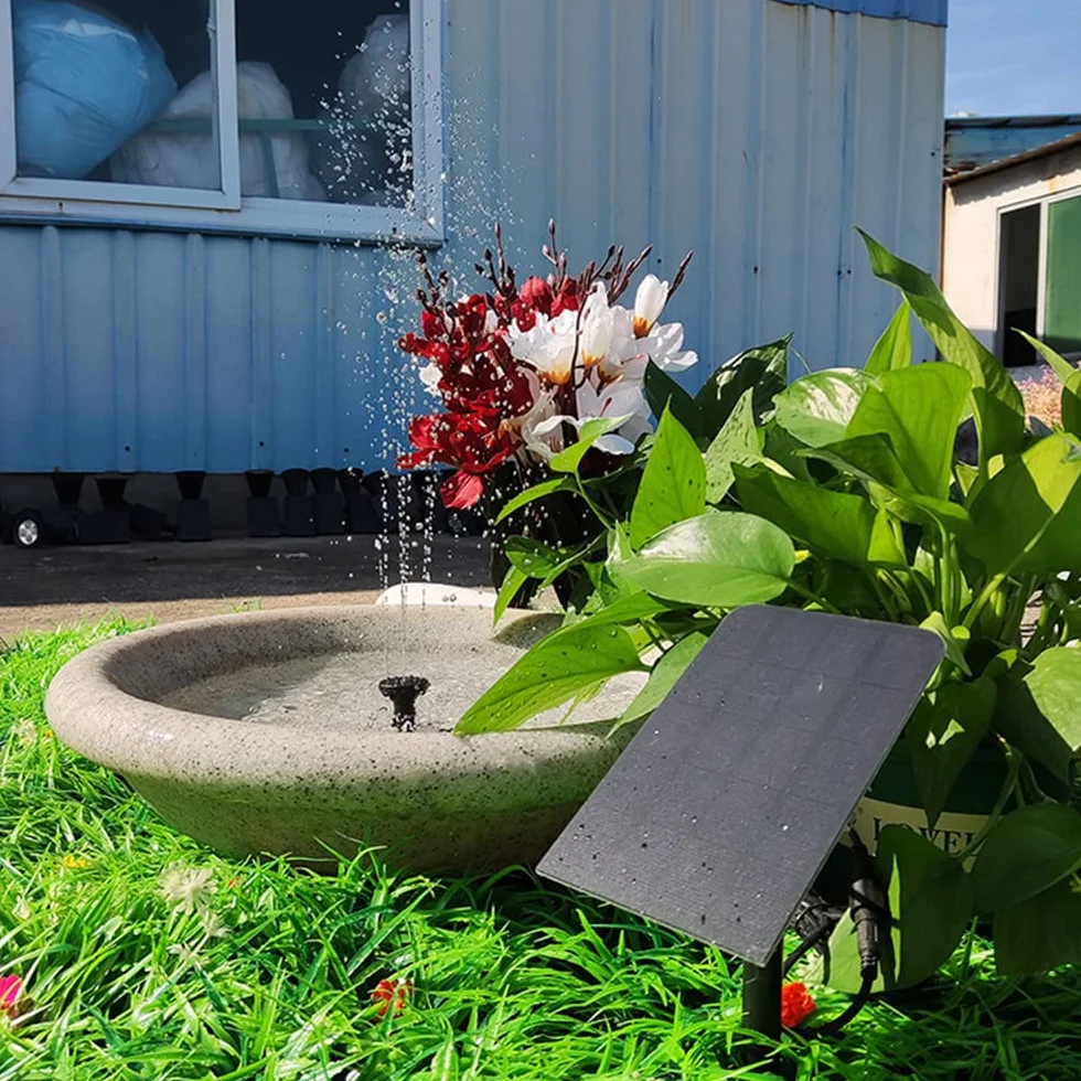 Fontaine Exterieure De Jardin Solaire Cascade 2.5w Bomba De Agua Solar Pour Estanque Fuente Solaire Bateria Diy