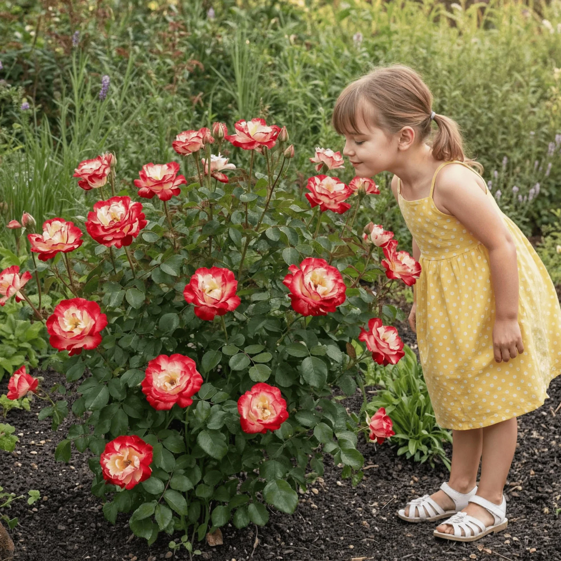 Rose Rouge & Blanc 1 Plantes Vivaces Résistantes Exterieur Fleurs à Planter Hollande