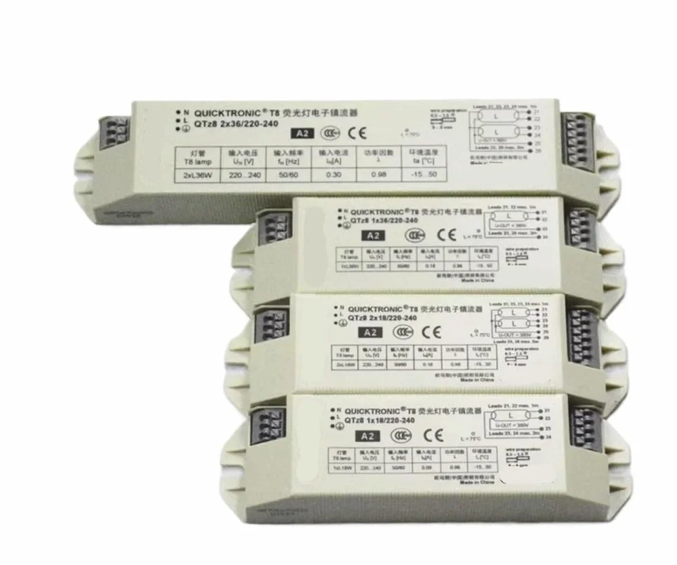 Ballast Électronique QTZ8 1x36W 2x36W Lampe Fluorescente T8 220-240V(QTZ8 2x36W)