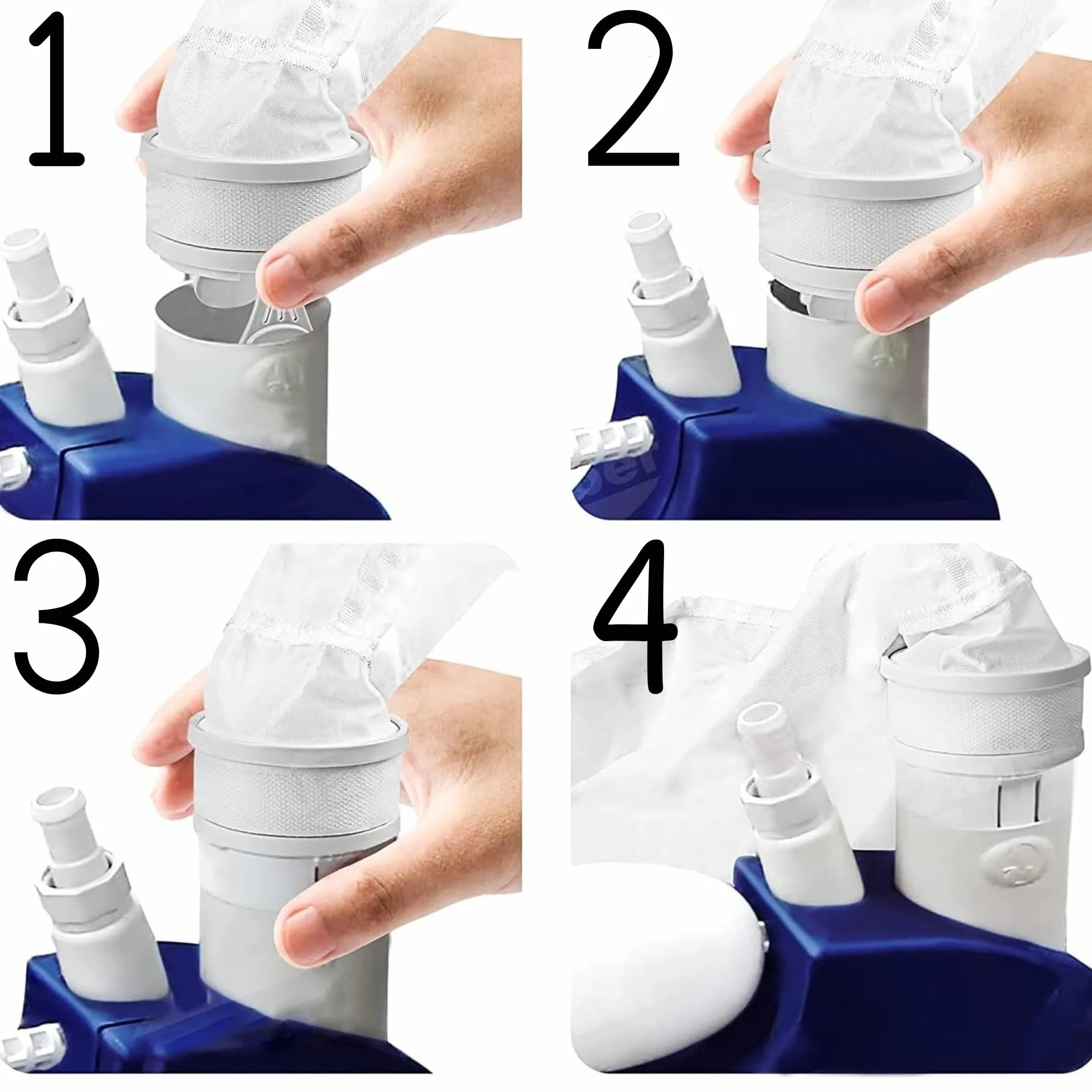 PHONILLICO Lot 2 Sacs pour Polaris 280/480 Filtre Robot Nettoyeur Piscine Filet Rechange K13/K16 Sac à Limon avec Fermeture Zip