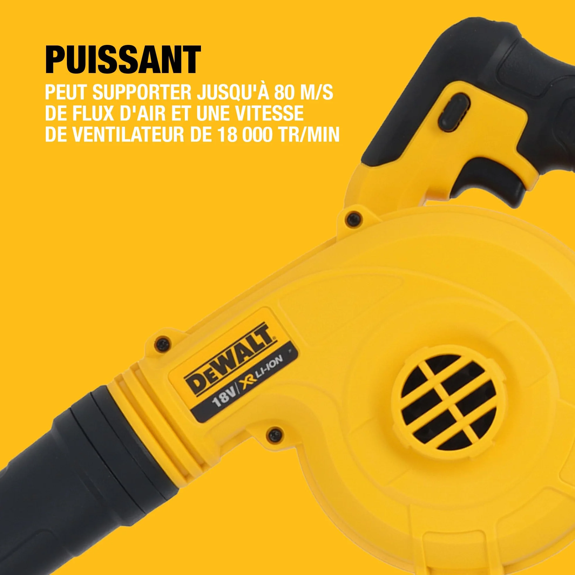 DEWALT Souffleur Compact 18V XR DCV100-XJ Outil Seulement