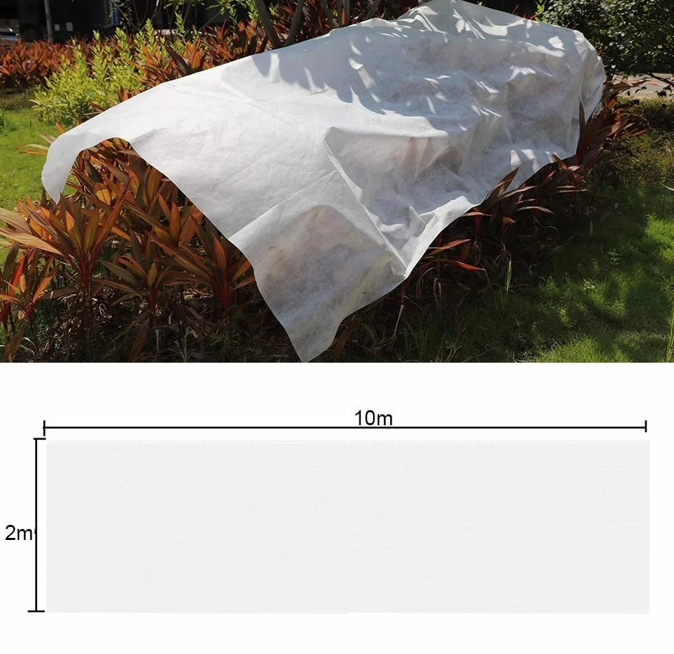 KAHEIGN Polaire De Protection Contre Le Gel Des Plantes 30gsm Tissu Antigel Végétal Jardin 2x10M