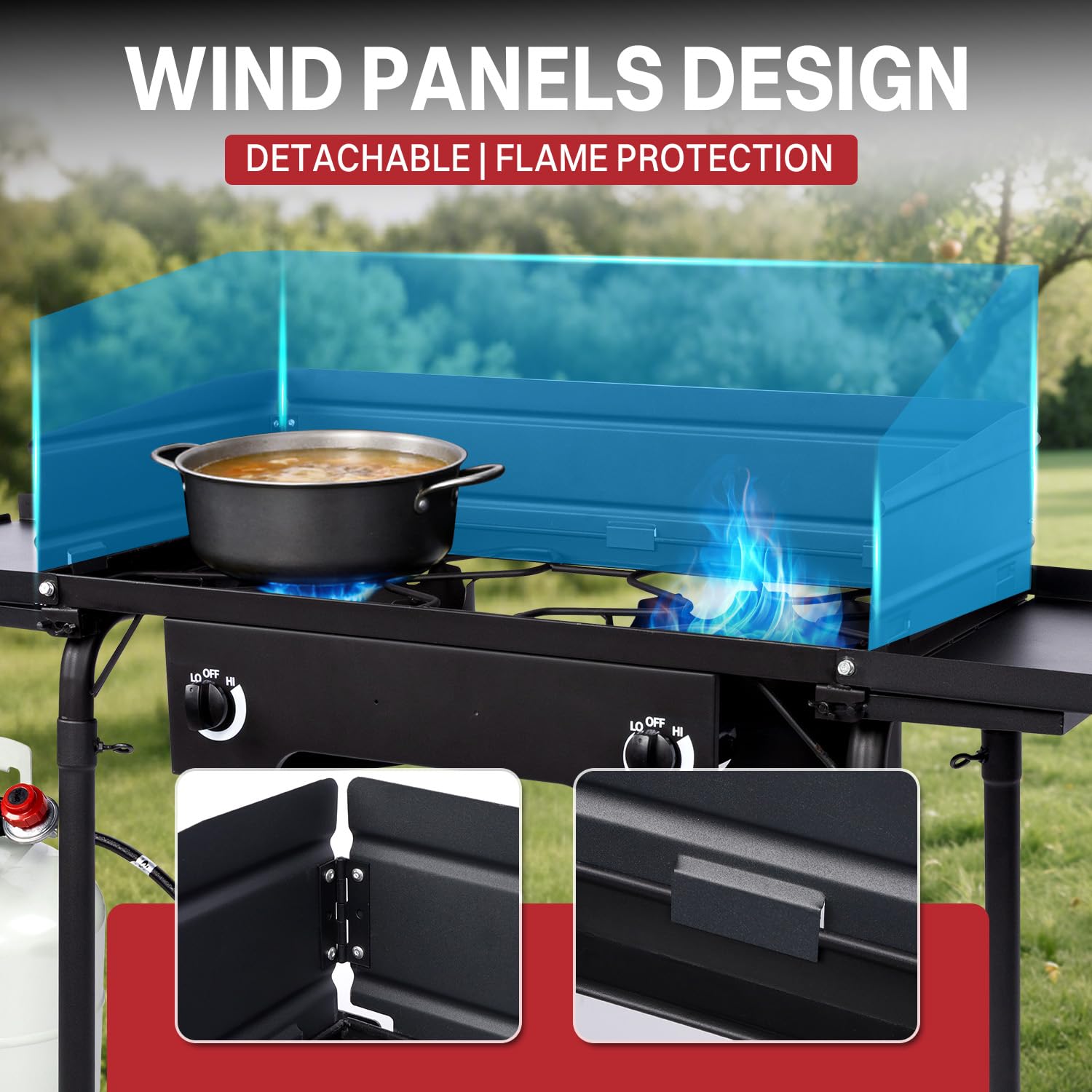 High-Output Two-Burner Propane Outdoor Stove