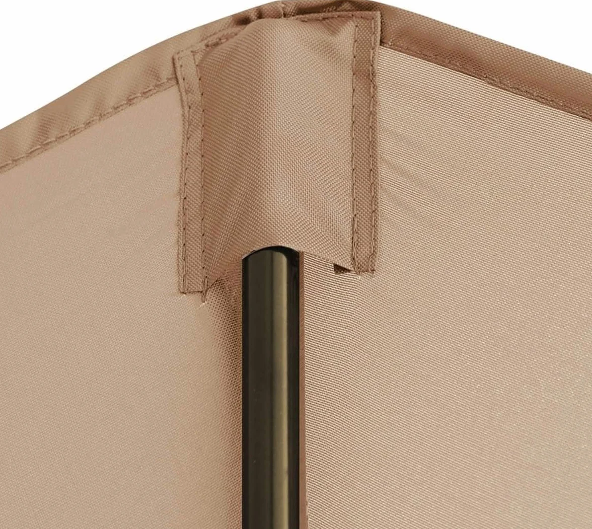 Housse de Rechange pour Parasol UV50+ Imperméable Gris Clair 2m-4m 6/8 Baleines Jardin Terrasse