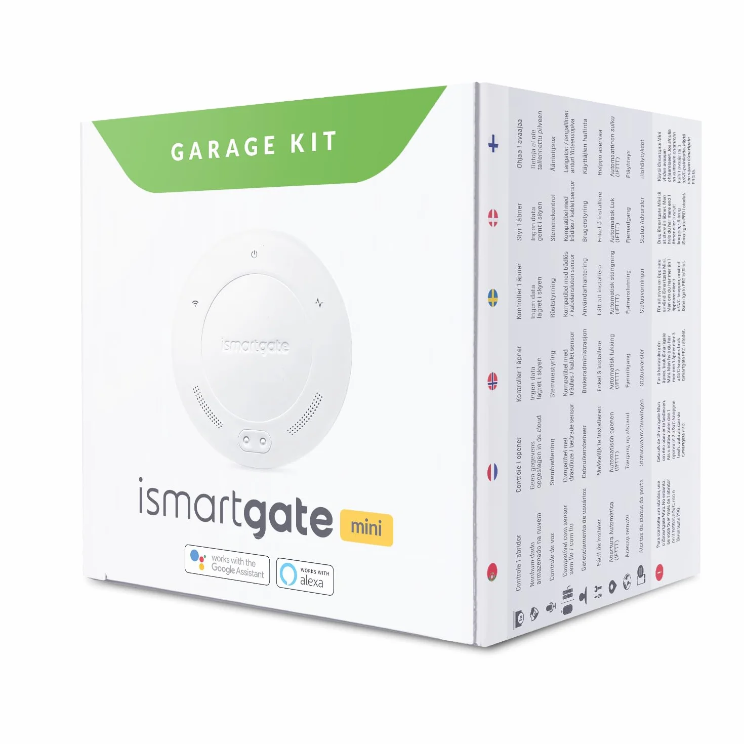 Ouvre-Porte de Garage ismartgate Mini Smart Wi-FI Compatible avec Amazon Alexa, Google Home, Samsung SmartThings et iFTTT.