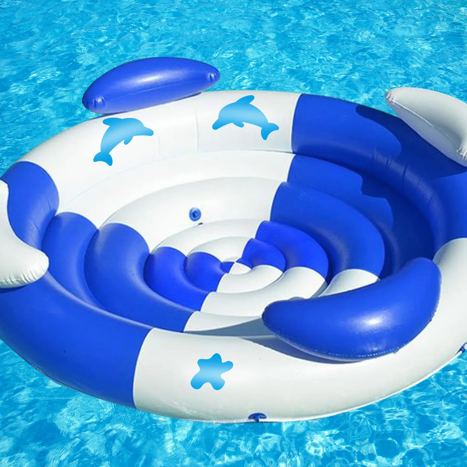 KATELUO 40pcs Patchs de Réparation Auto-Adhésifs en PVC, Kit Reparation Piscine Bleu