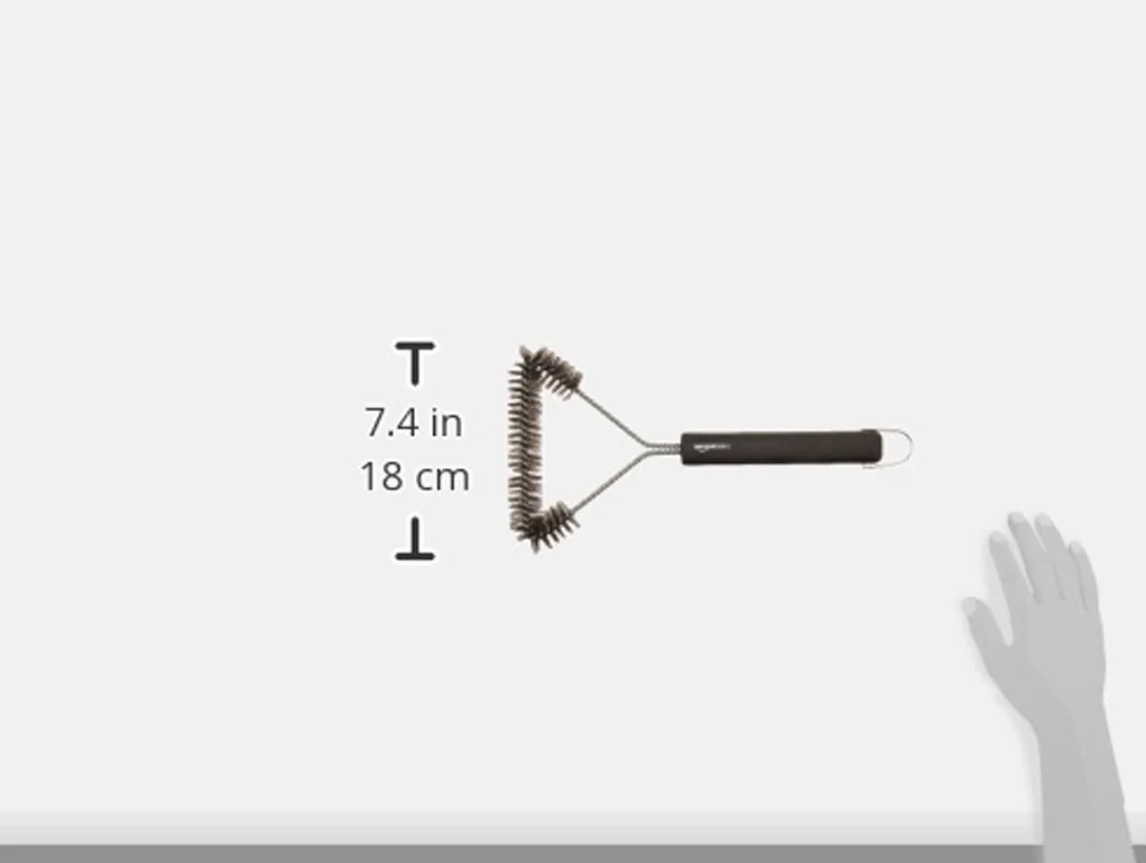 Amazon Basics Brosse de nettoyage triangulaire grille barbecue 30,5 cm Noir