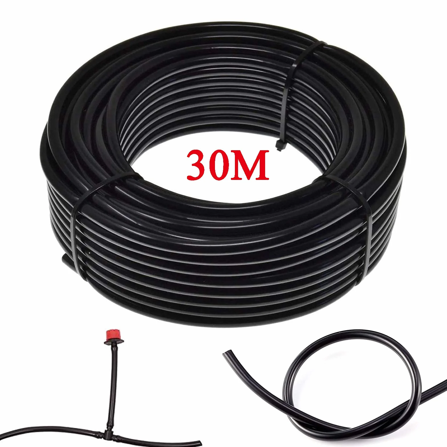Tuyau arrosage automatique 30M 4/7mm Système Irrigation Jardin micro goutte à goutte