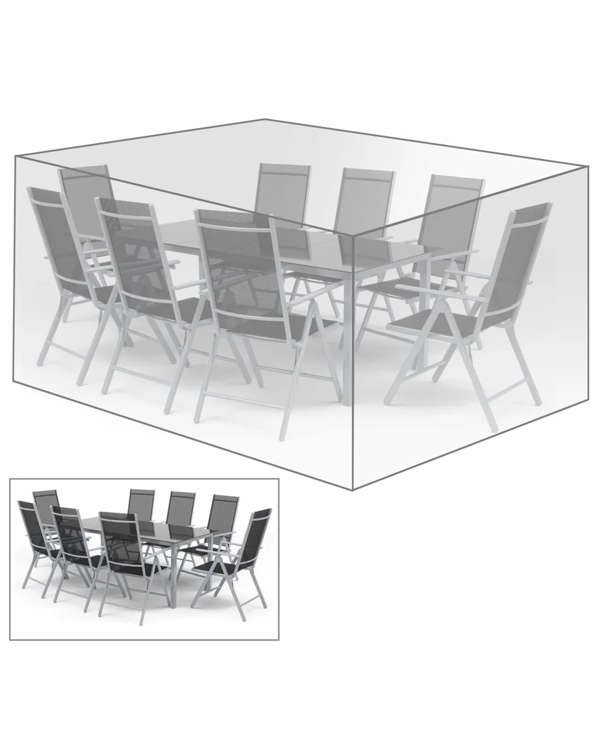 WOLTU Bâche Extérieure pour Salon de Jardin 250x210x90cm Anti-UV Imperméable