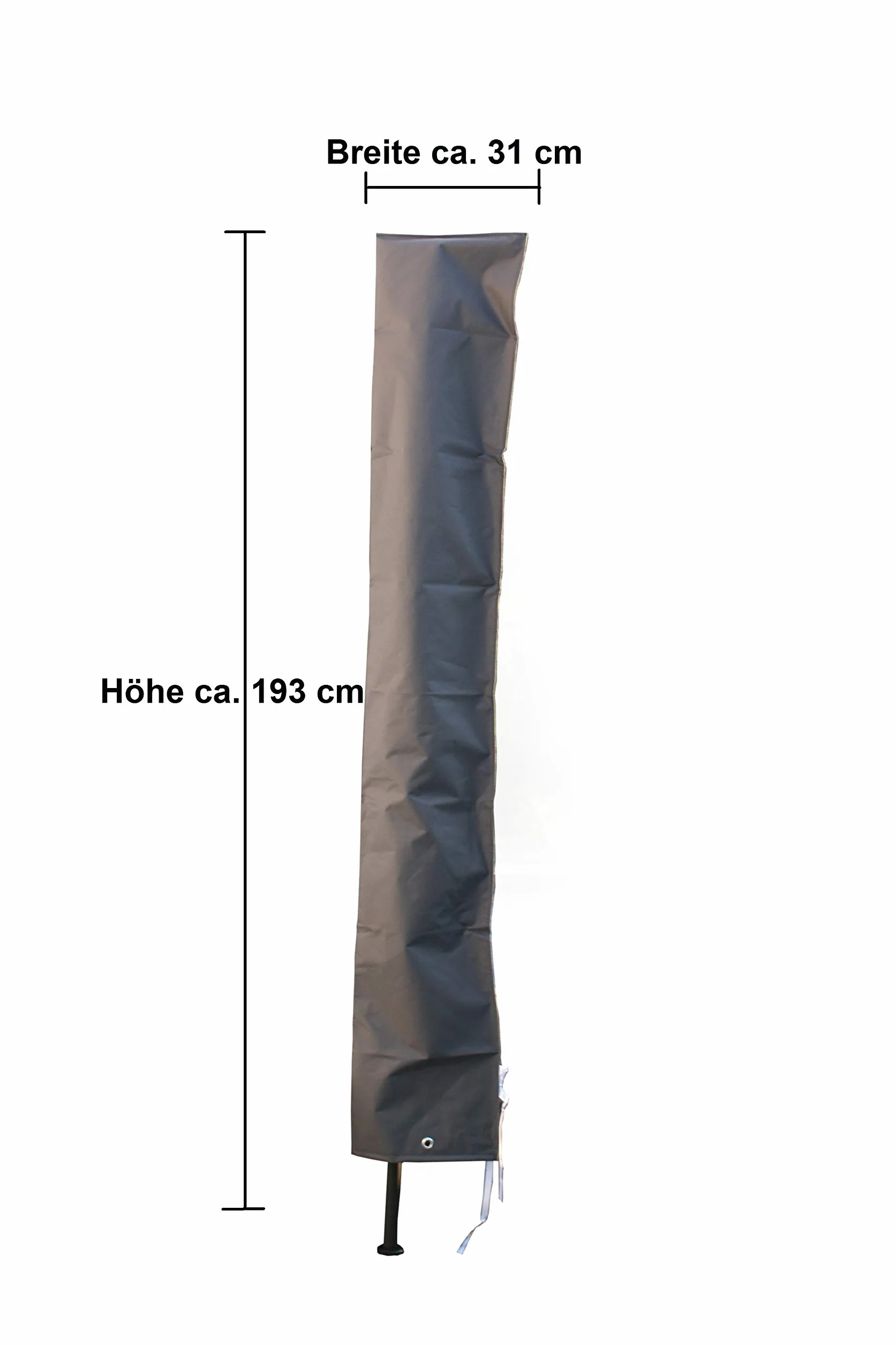 Housse de protection imperméable pour parasols Ø 300 cm, gris