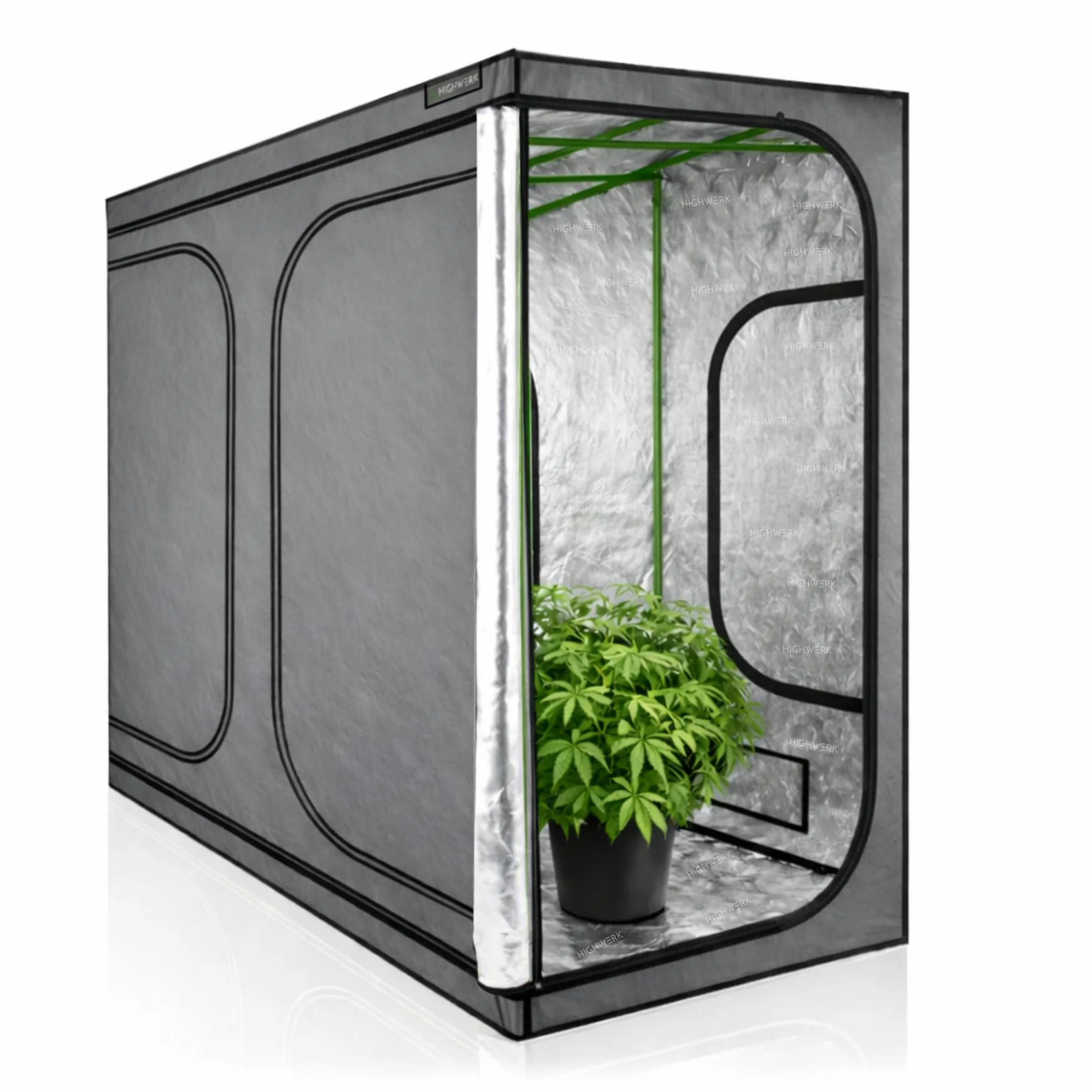 Tente de Culture 240 x 120 x 200 cm MyHomeGrow Grise Intérieur Plantes