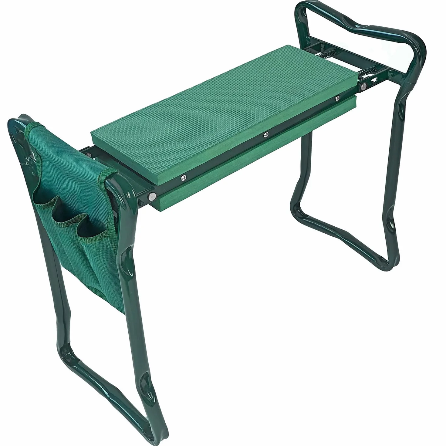 Genouillères de jardin pliables et tabouret 3 en 1 Vert 60 x 27 x 49 cm