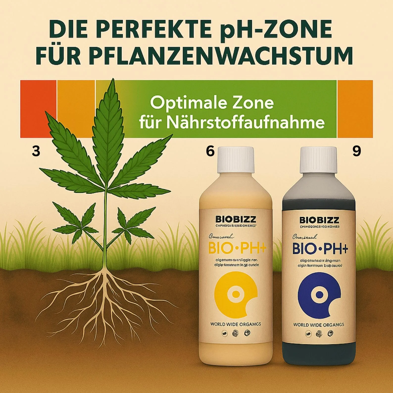 BioBizz Bio pH+ Plus 250 ML pH- Minus 250 ML - pH-Lifter Engrais Cultures d'intérieur