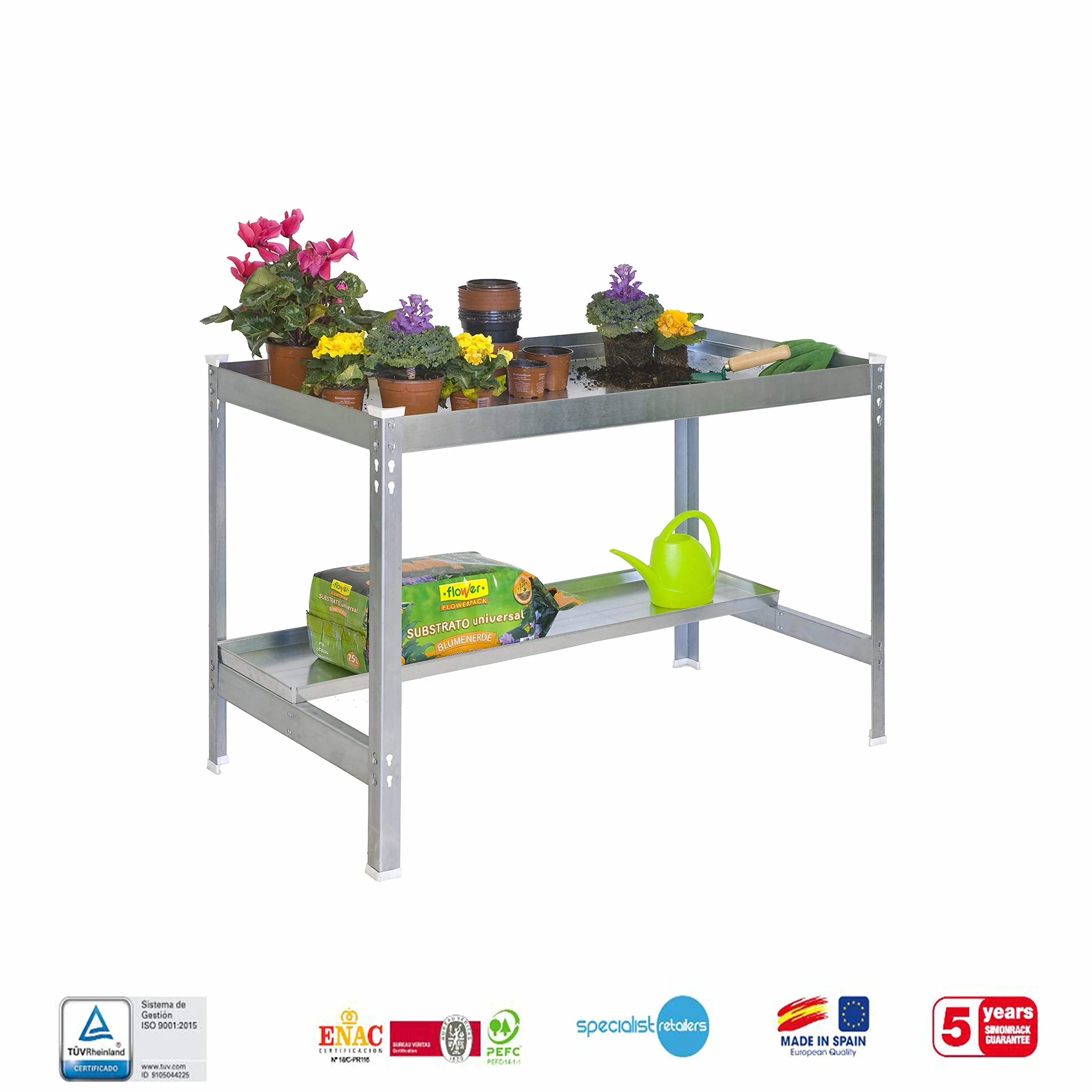 Simon Rack Table de rempotage 840x1200x600 mm Galvanisé