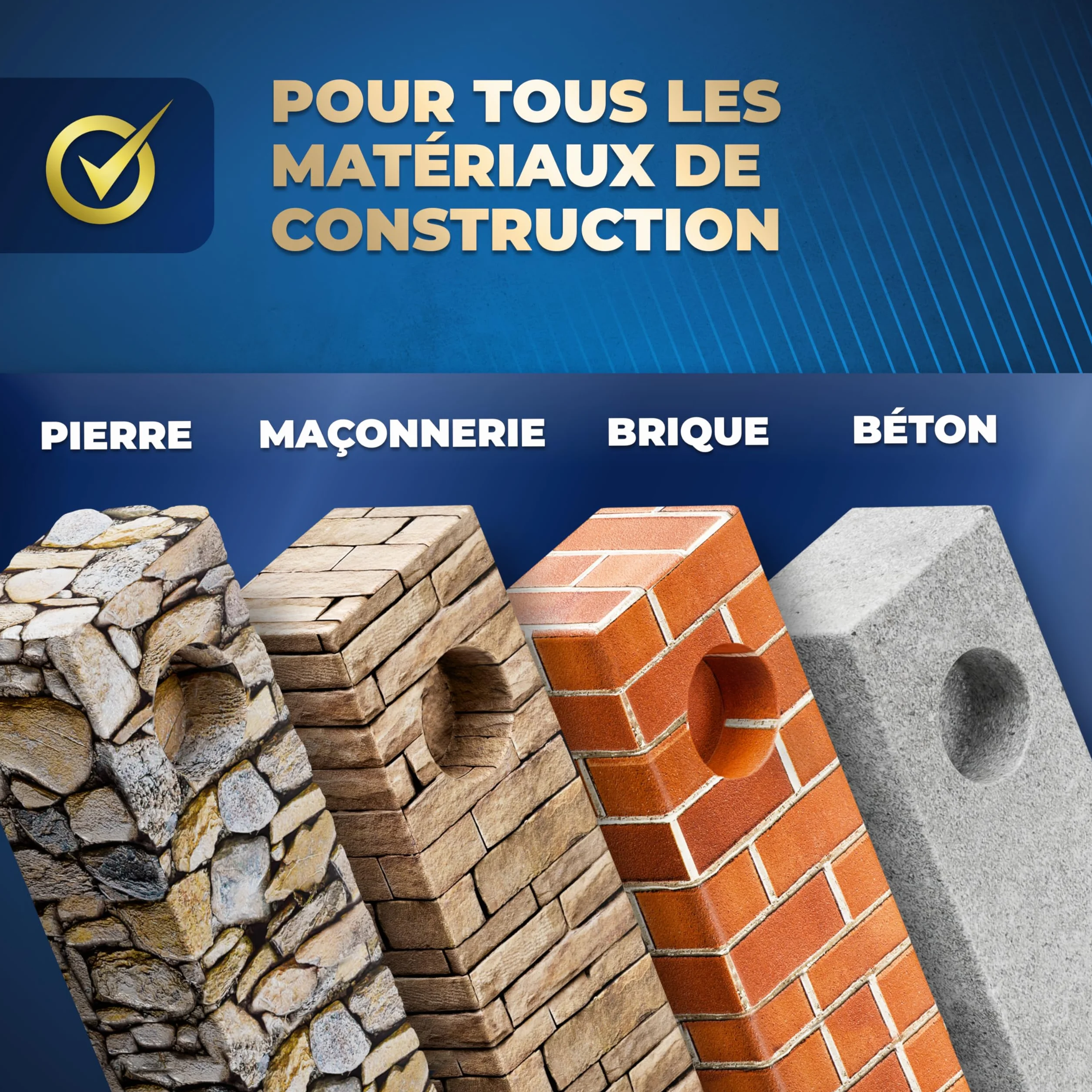 S&R Scie Cloche Trépan Béton 68 mm SDS Plus Couronne Carotteuse Foret à Beton Marbre Brique Pierre Maçonnerie Adaptateur et foret de centrage 8x110 mm