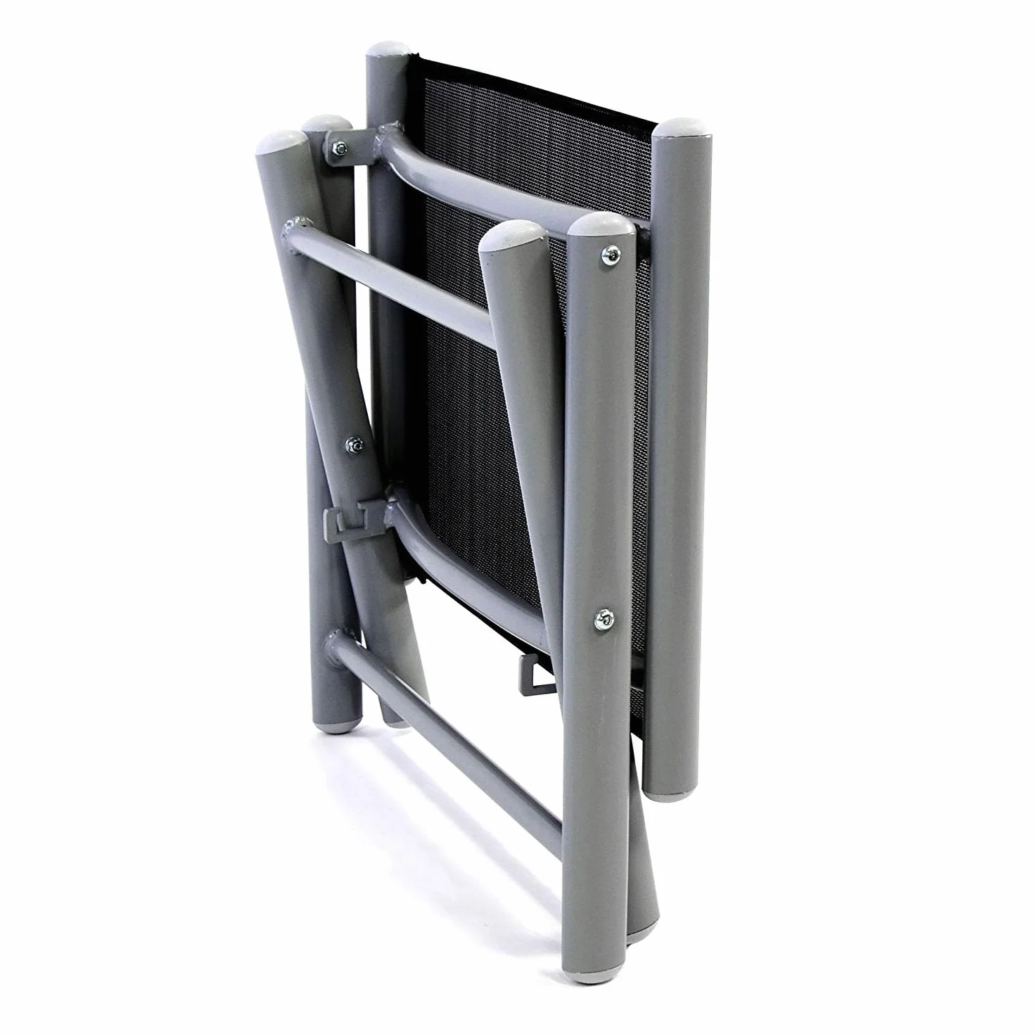 Mojawo Repose-pieds de jardin Pliable Tabouret pliant Aluminium résistant aux intempéries Anthracite/noir