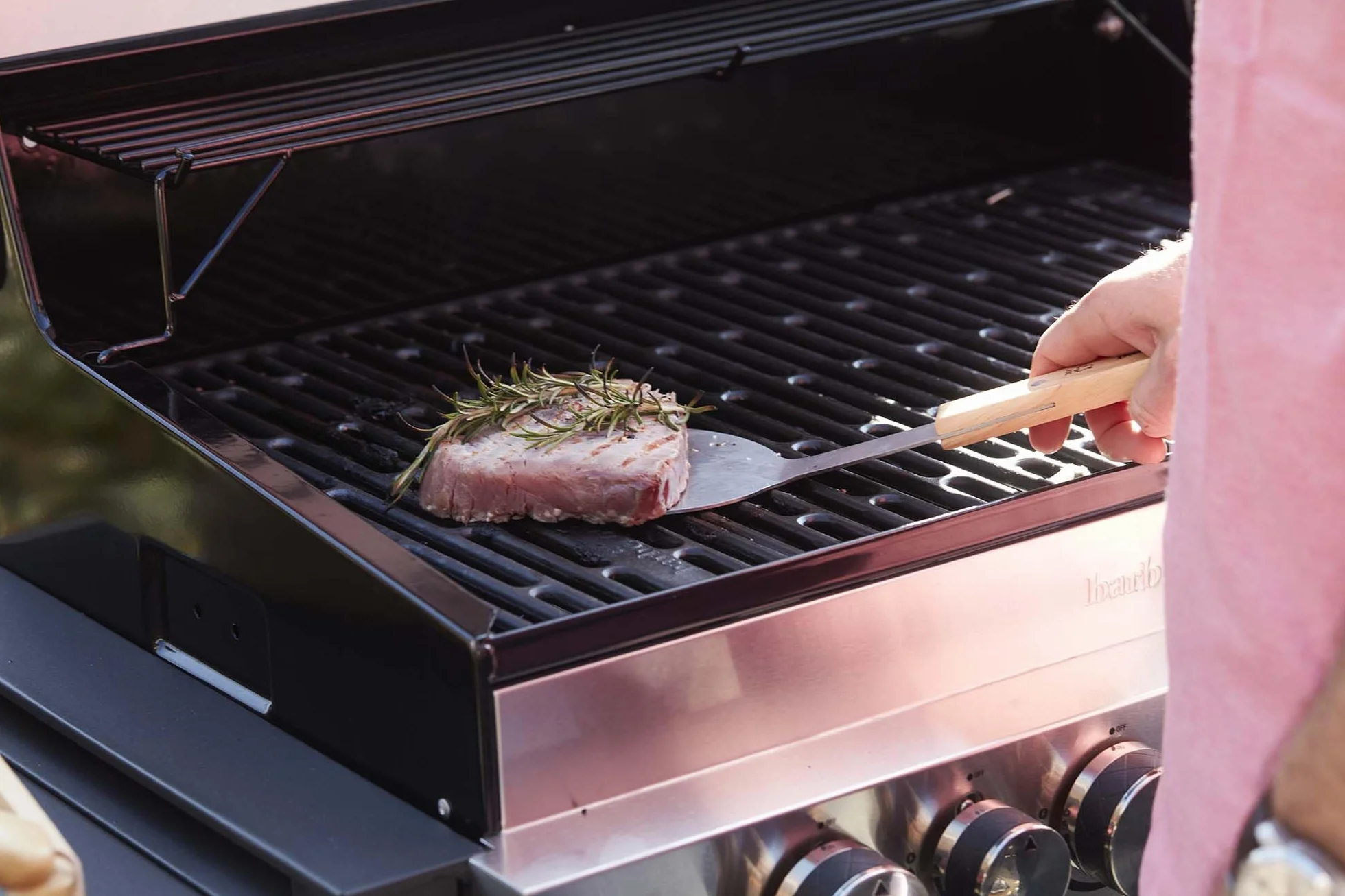 Barbecook Lot de 2 Spatules à Plancha, Acier Inox/Bouleau FSC 31 x 1 x 14 cm, Argent
