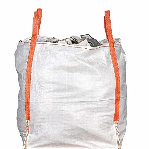 Lot de 5 sacs Big Bag 1500 kg 90x90x110 cm avec jupe de fermeture et goulotte de déchargement
