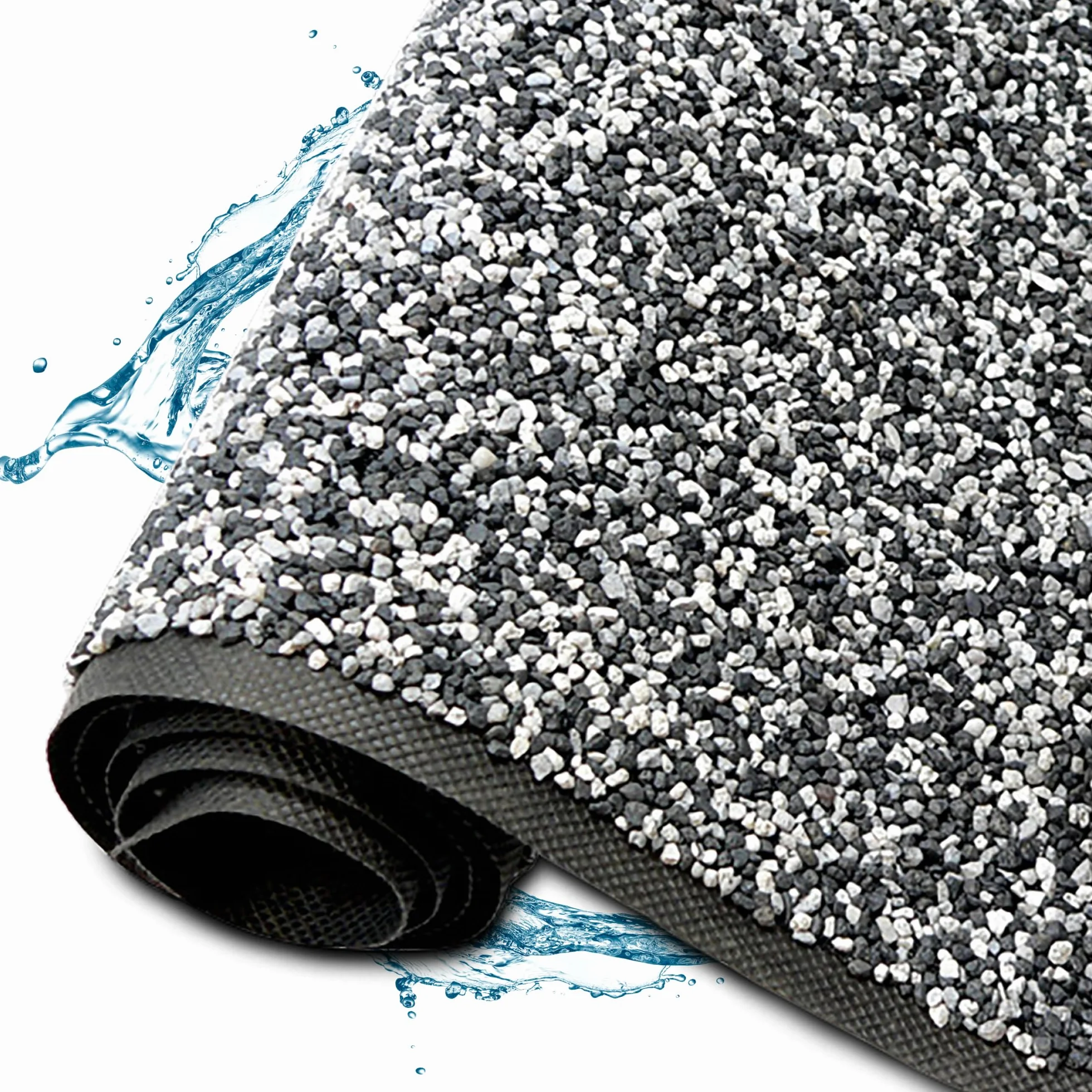 TeichVision Feuille de Pierre Bord de Bassin 0,4 m x 4 m Anthracite
