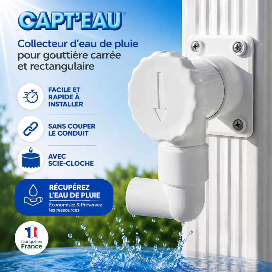 Collecteur d'eau de Pluie Blanc