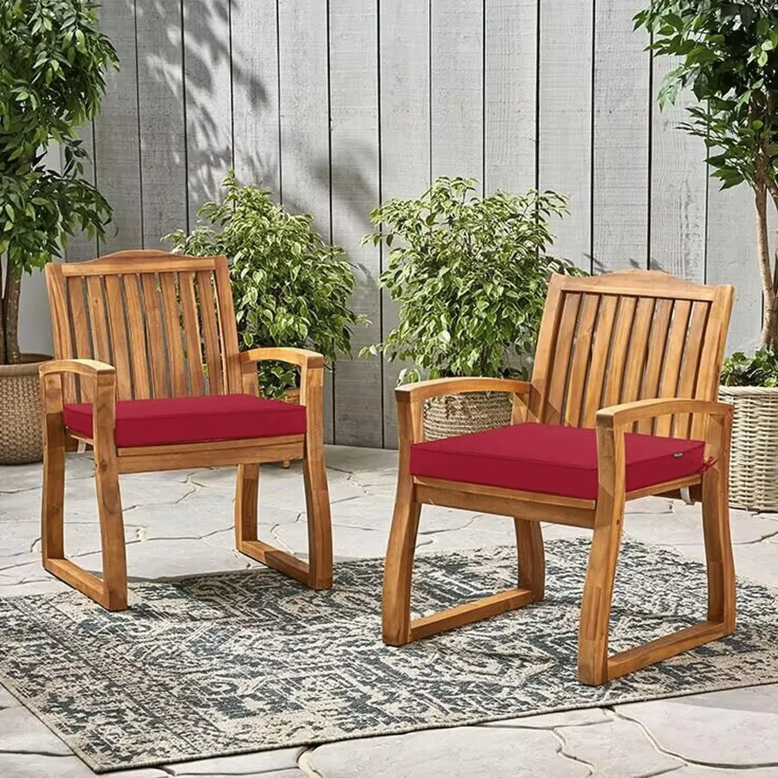 Housse de Coussin 60x60/45x45/50x50cm Exterieur Impermeable pour Salon de Jardin