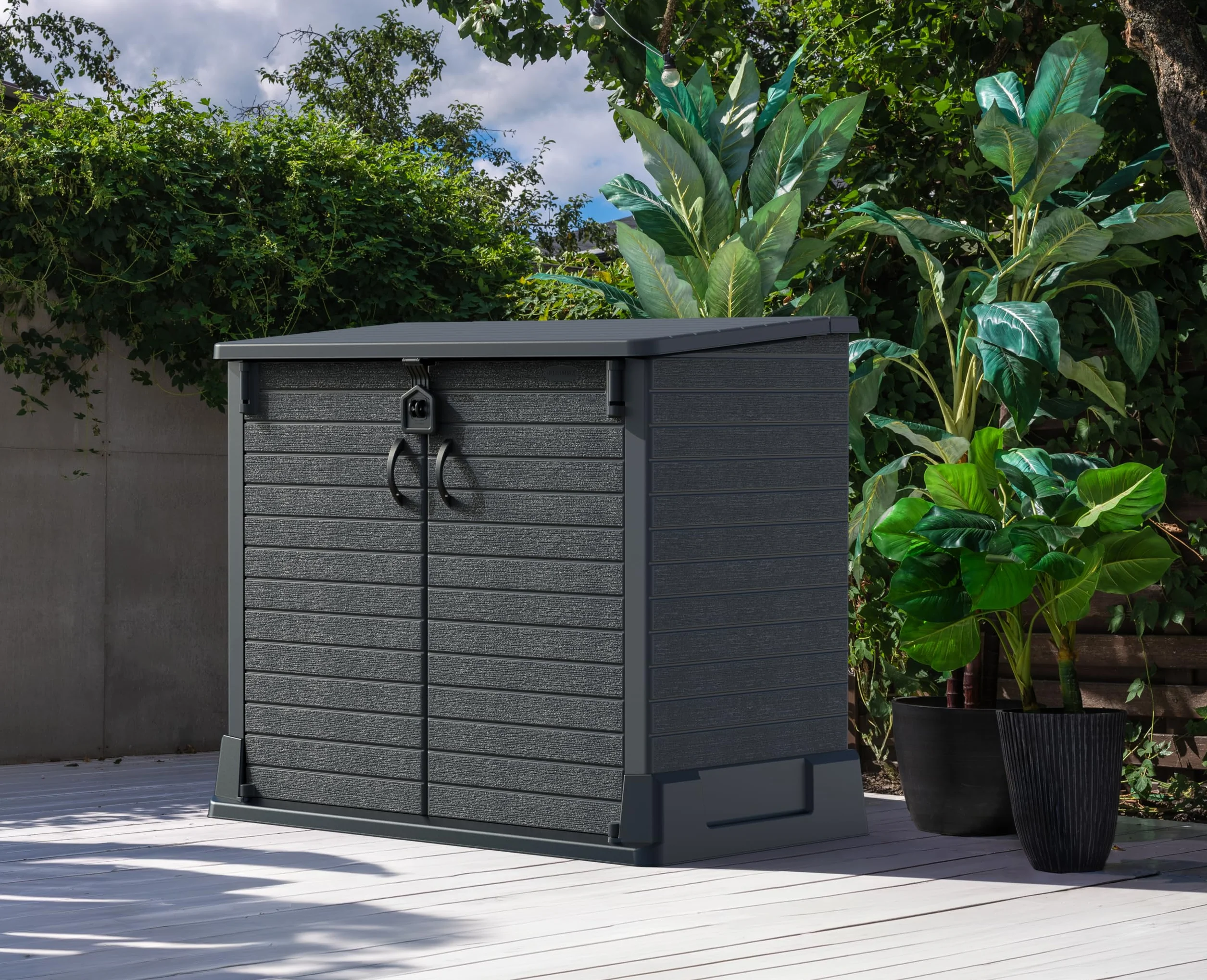 Duramax StoreAway 850L Plastic Garden Shed Outdoor Storage 130x74x110 cm Dark Grey
