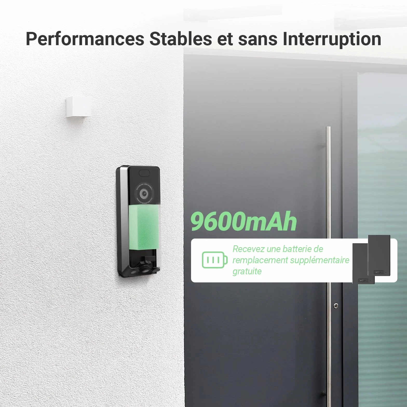 EZVIZ Sonnette sans Fil Extérieur Etanche avec Carillon, Sonnette sans fil avec Caméra Double 6MP et 2MP, Ecran interactif intégré, Détection de Personnes/Paquet, Vision Nocturne en Couleur, EP8 Ultra