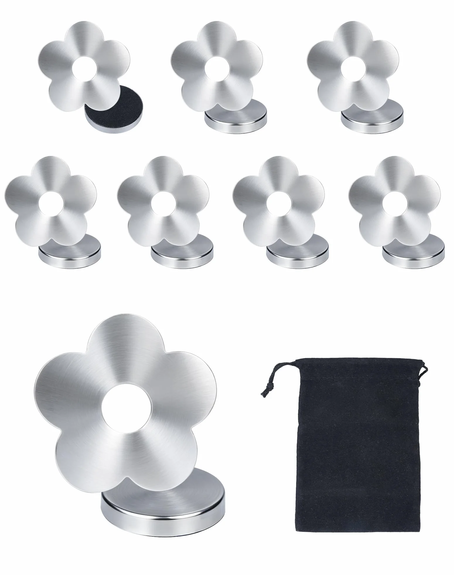 Poids de Nappe Magnétique Acier Inoxydable 56g 8 Pièces Exterieur