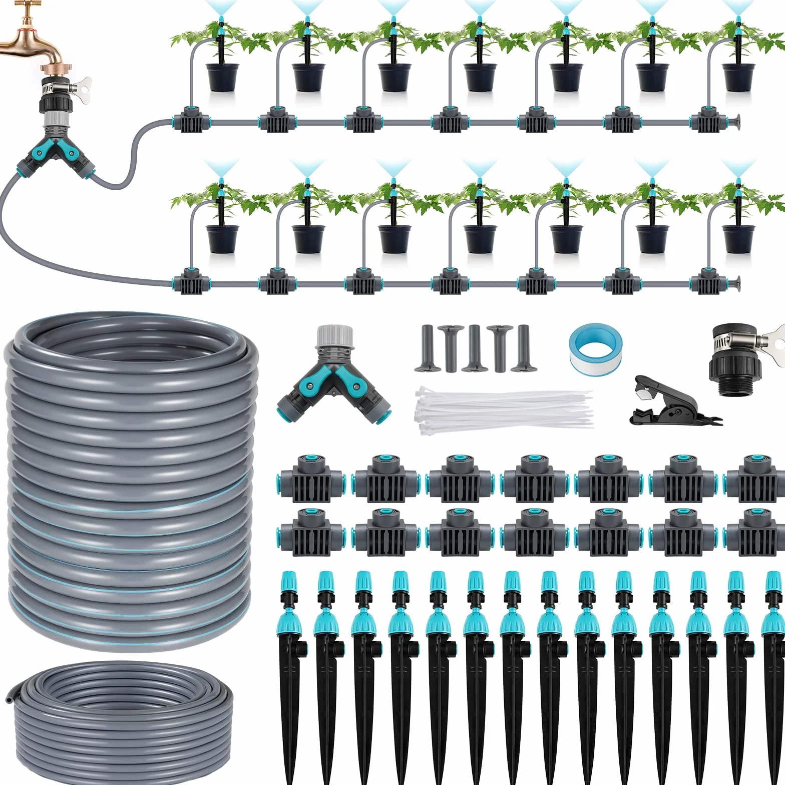 Kit d'irrigation goutte à goutte 30M Tuyau Jardin Arrosage Automatique