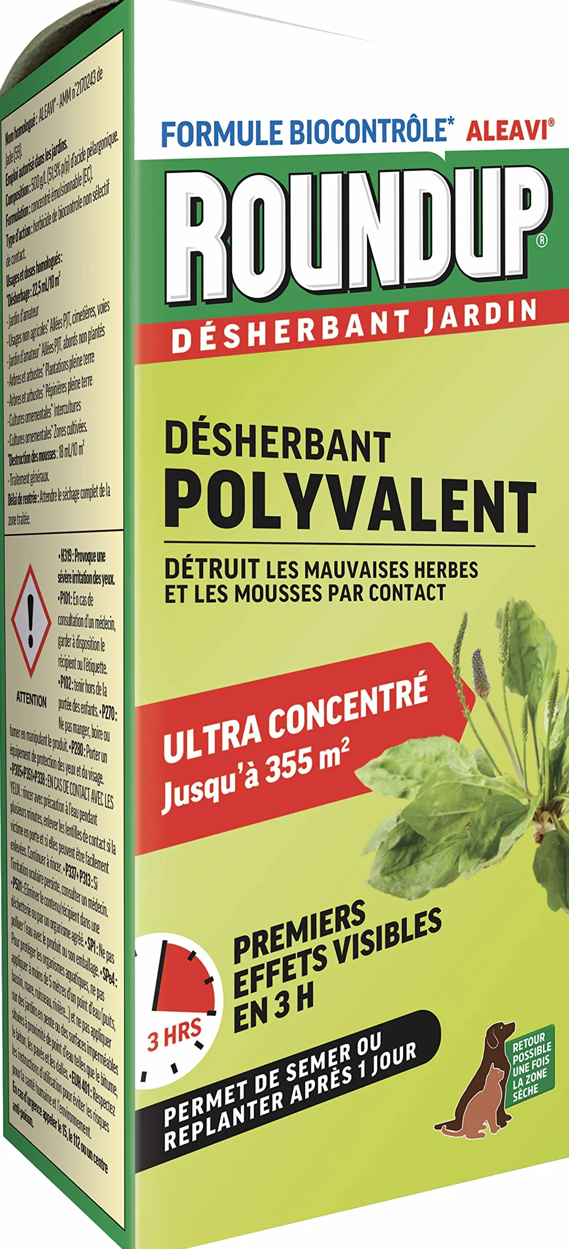 Roundup Désherbant Polyvalent Action Rapide Concentré 800ml