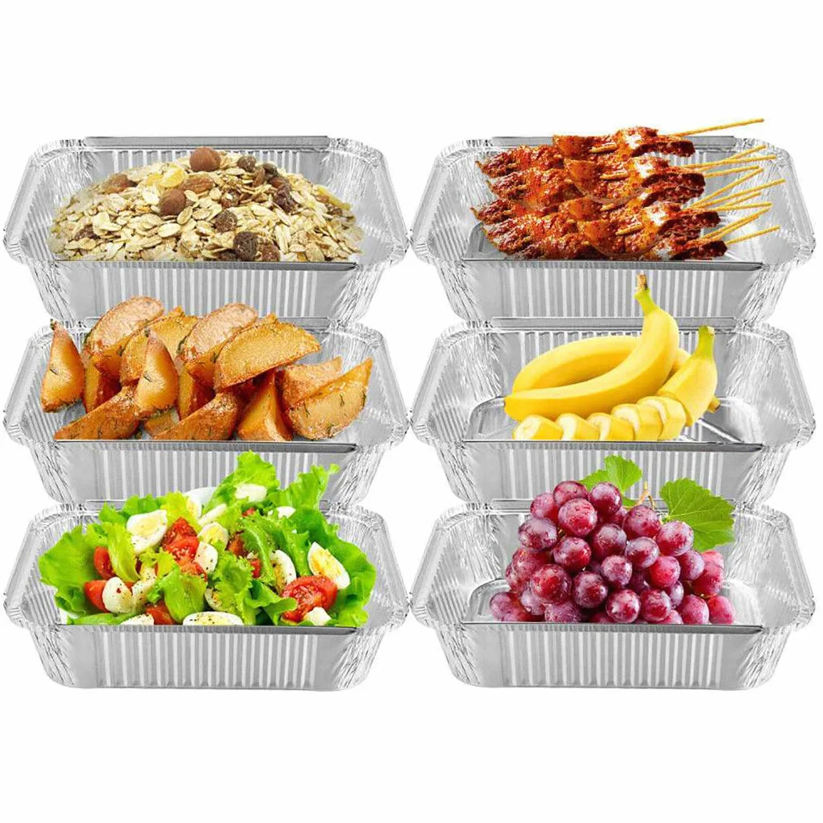 Bols jetables aluminium 400 ml 15 x 12 x 5 cm lot de 25 pour barbecue cuisson