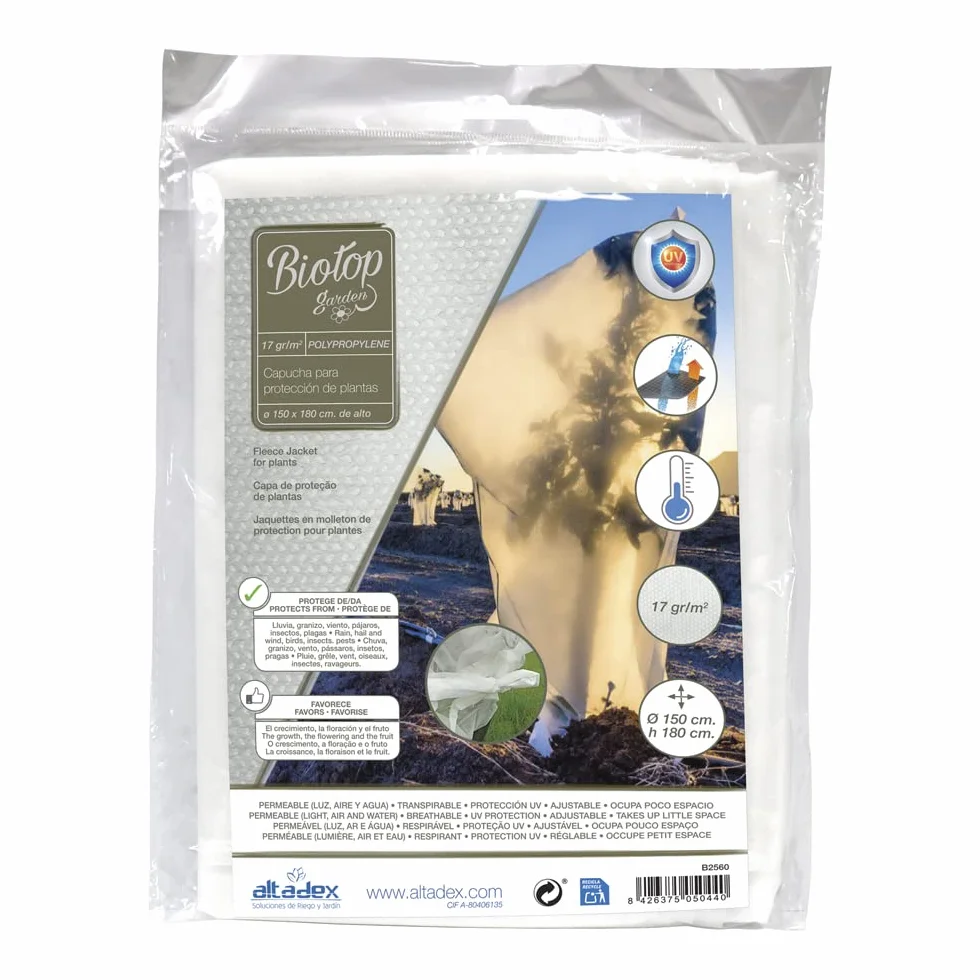 Biotop Lot de 2 Housses de Protection Anti-Gelées pour Arbres 1,5 m Diamètre 1,8 m Hauteur Tissu 17 g/m2