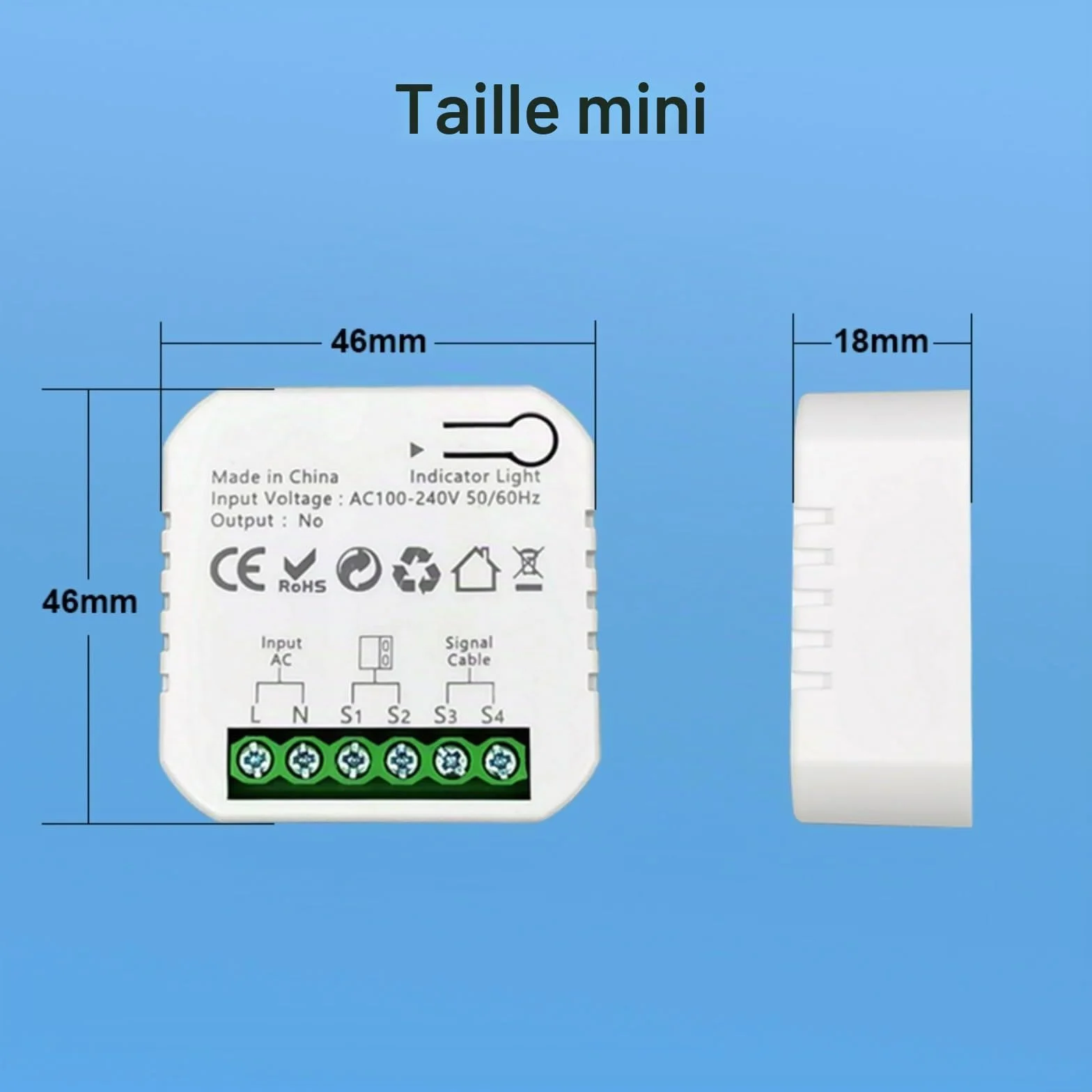 Ouvre-Porte de Garage Connecté WiFi, Ouvre-porte de garage intelligent pour TUYA Smart Garage Door Opener Télécommande Kits Smart Module pour Portail Coulissant