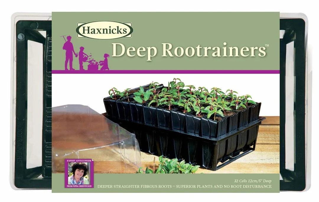 Haxnicks Tierra Garden Kit semis Rootrainers Profonds 32 Cells Noir