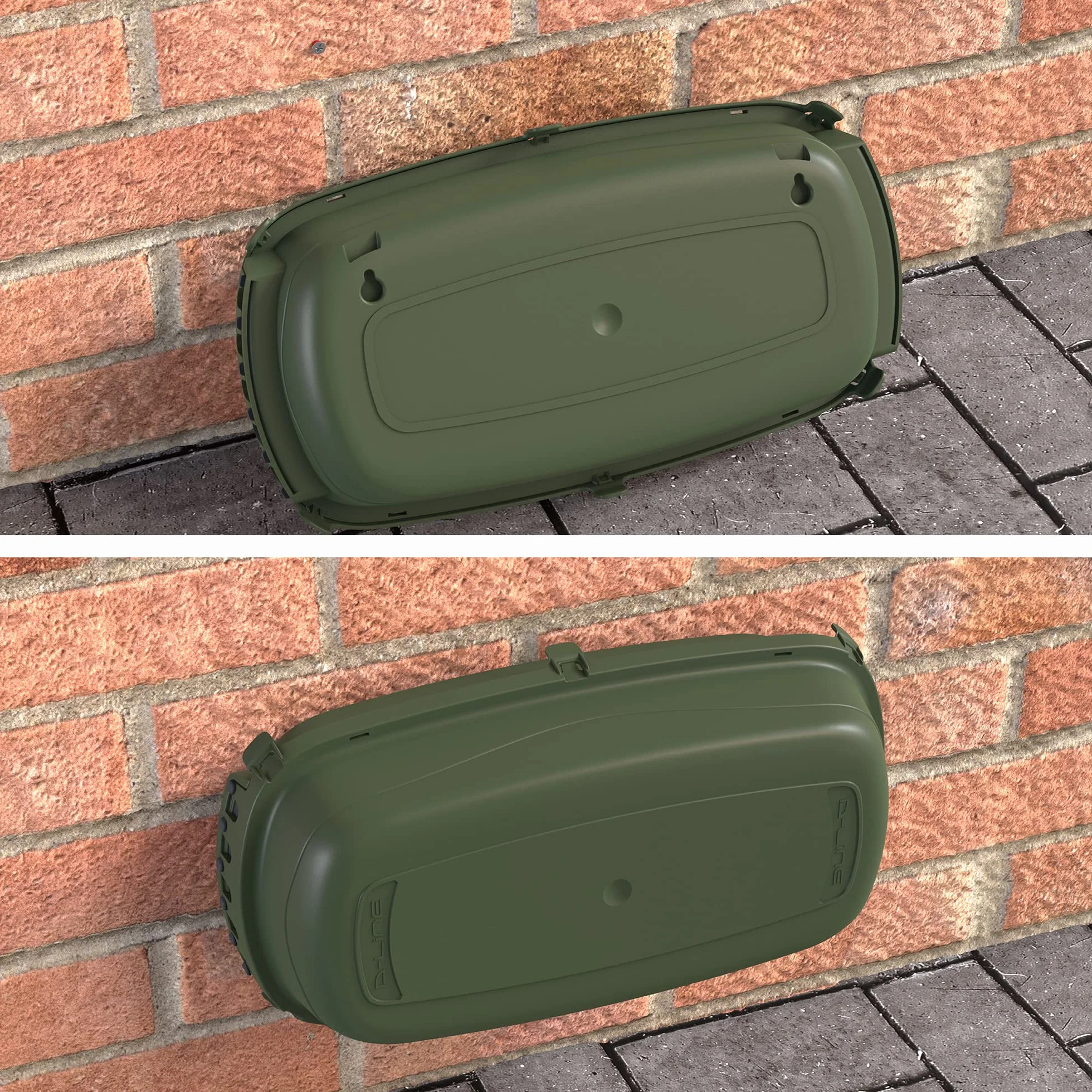D-Line, Boîtier étanche pour multiprise, Niveau de Protection IP54 - Cotes internes = 290mm (Longueur) x 125mm (Largeur) x 110mm (Hauteur) - Vert
