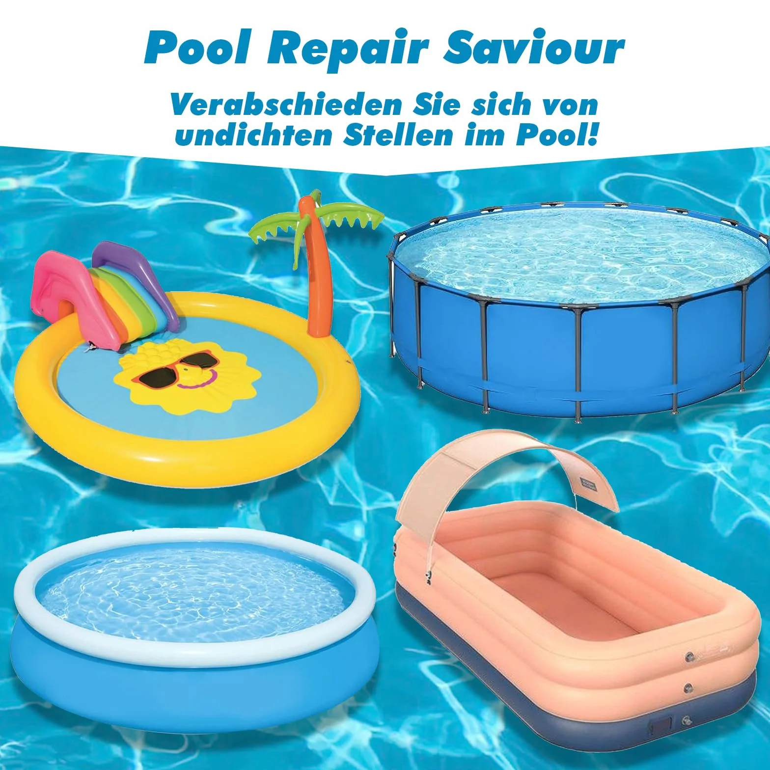 Kit Réparation Piscine Liner 10 cm x 200 cm Rustine Piscine